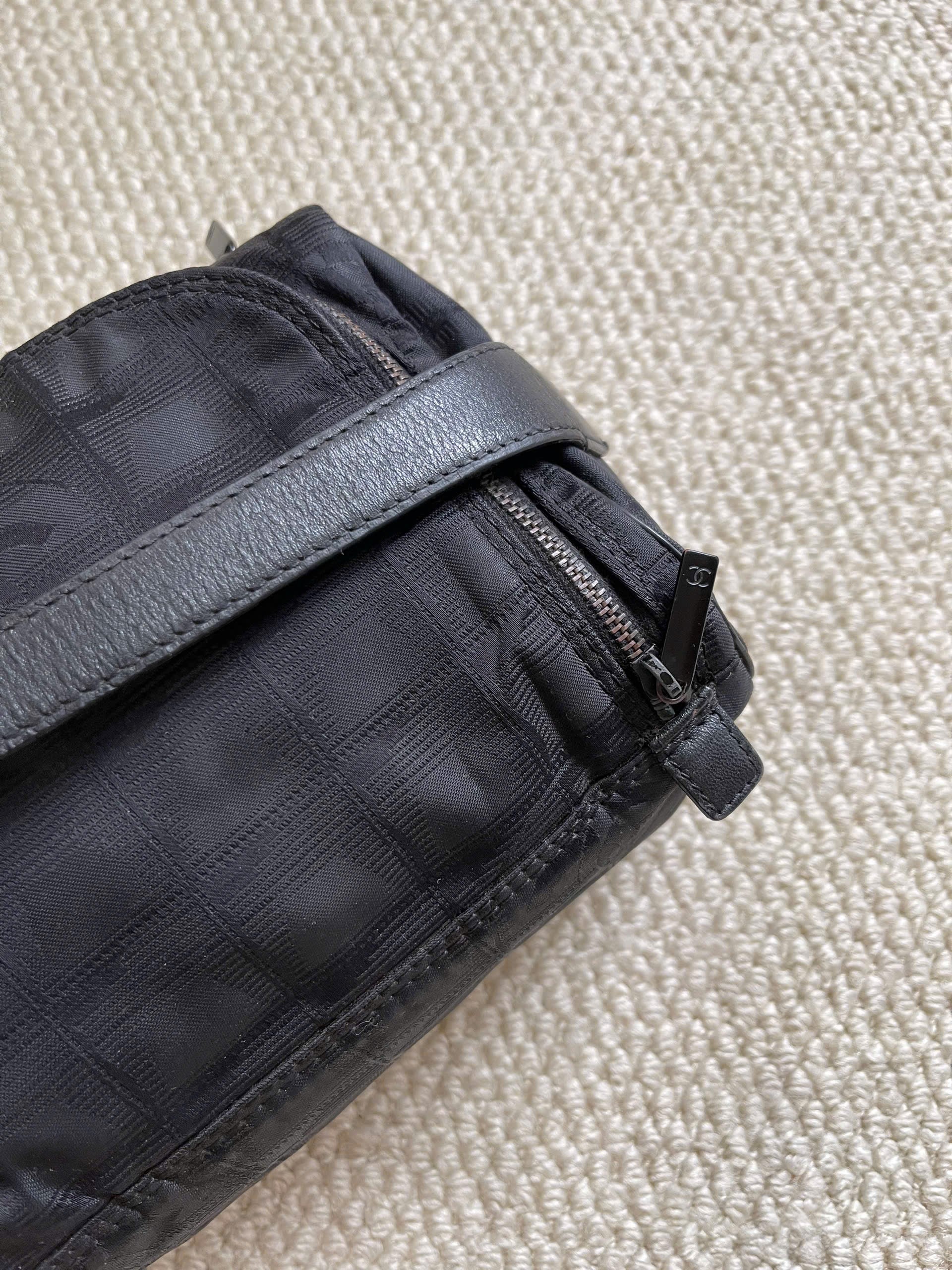 Chanel Black Nylon New Travel Line Vanity Bag