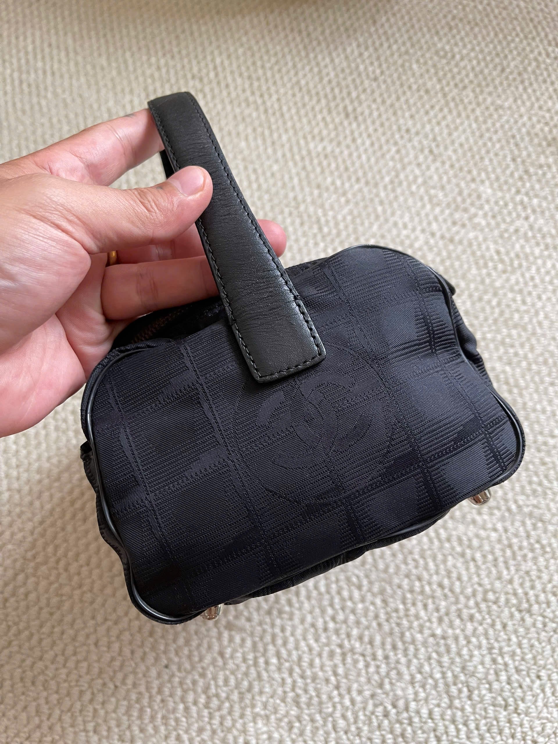 Chanel Black Nylon New Travel Line Vanity Bag