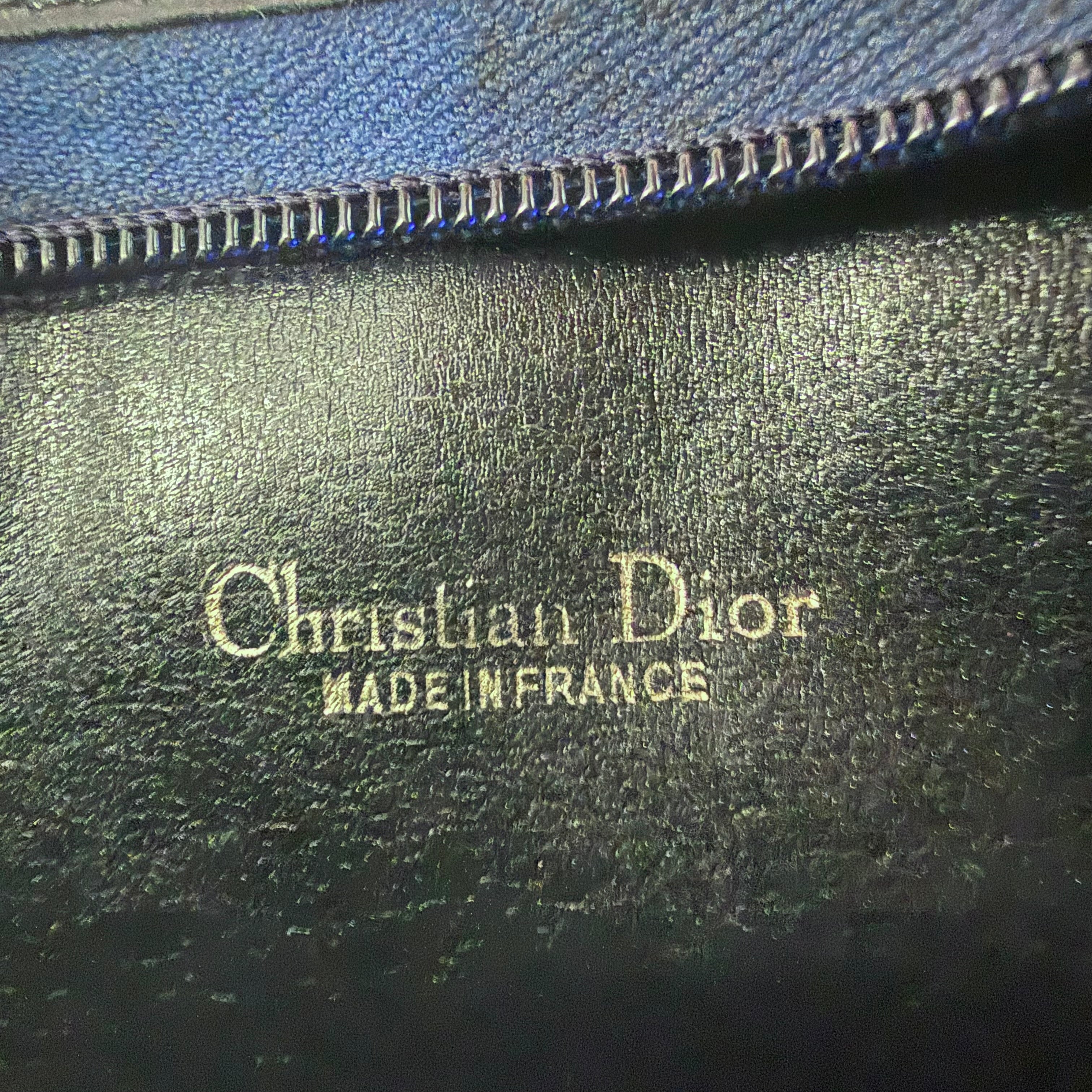 Christian Dior Vintage Navy Canvas Shoulder Bag