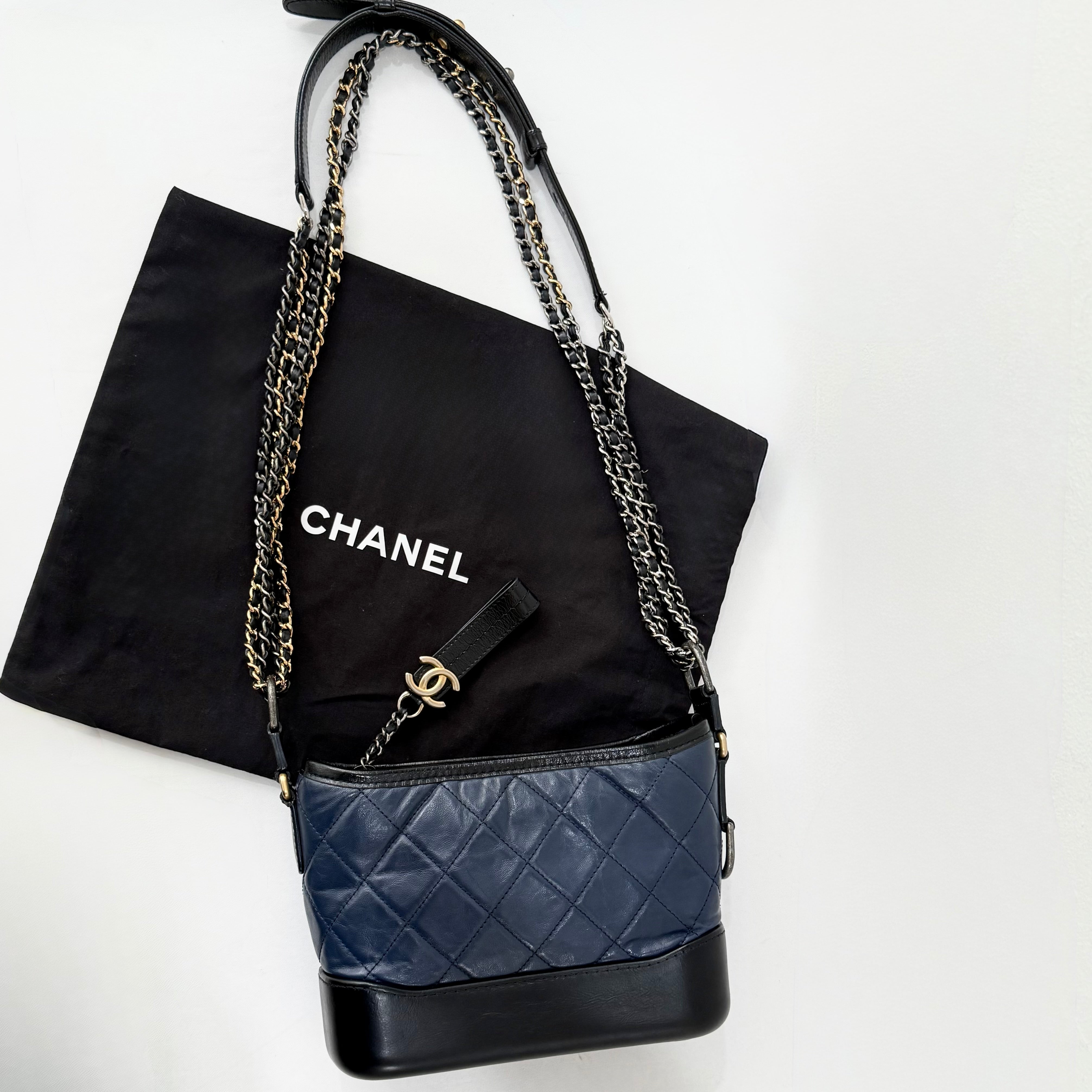 Chanel Gabrielle Small Navy/ Black