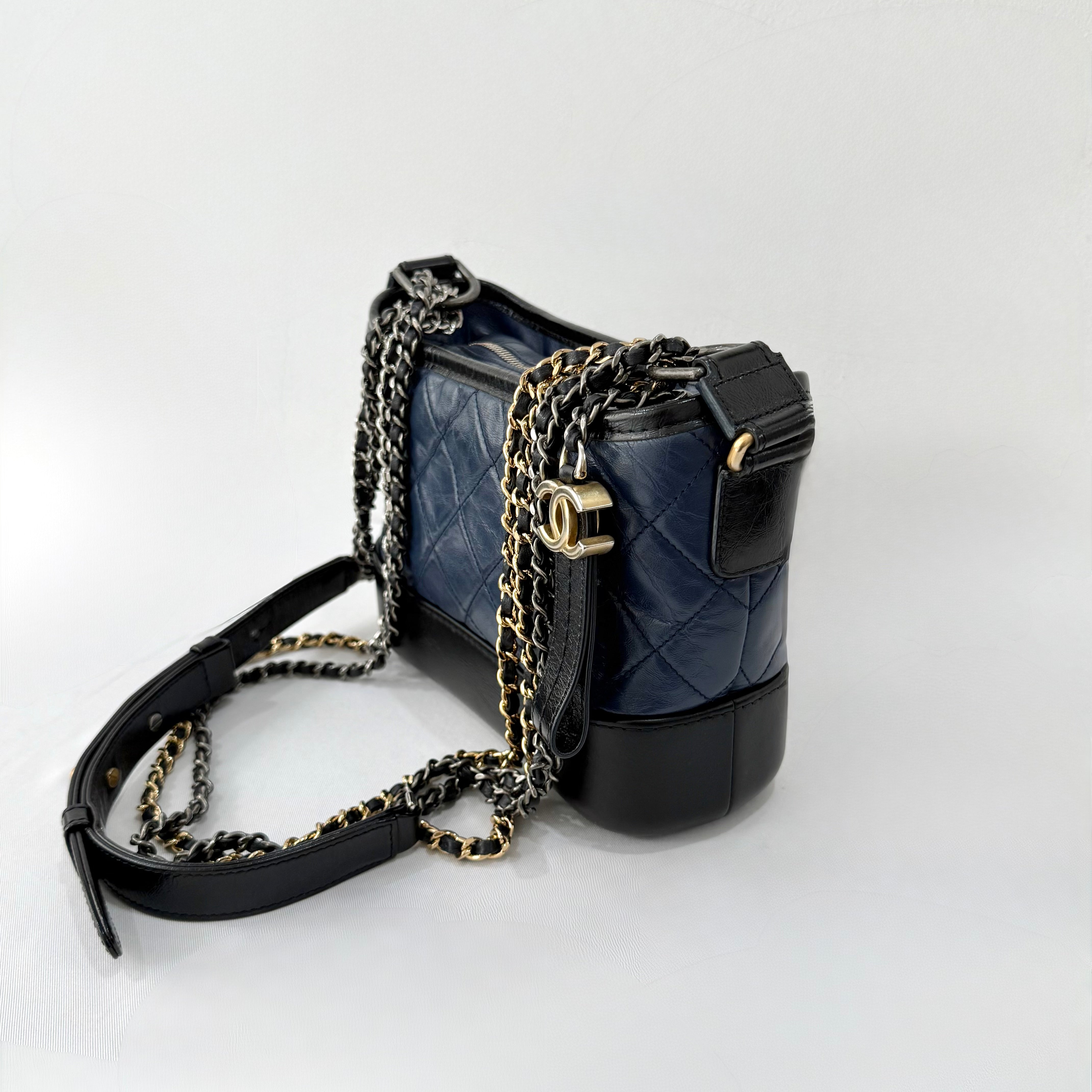 Chanel Gabrielle Small Navy/ Black