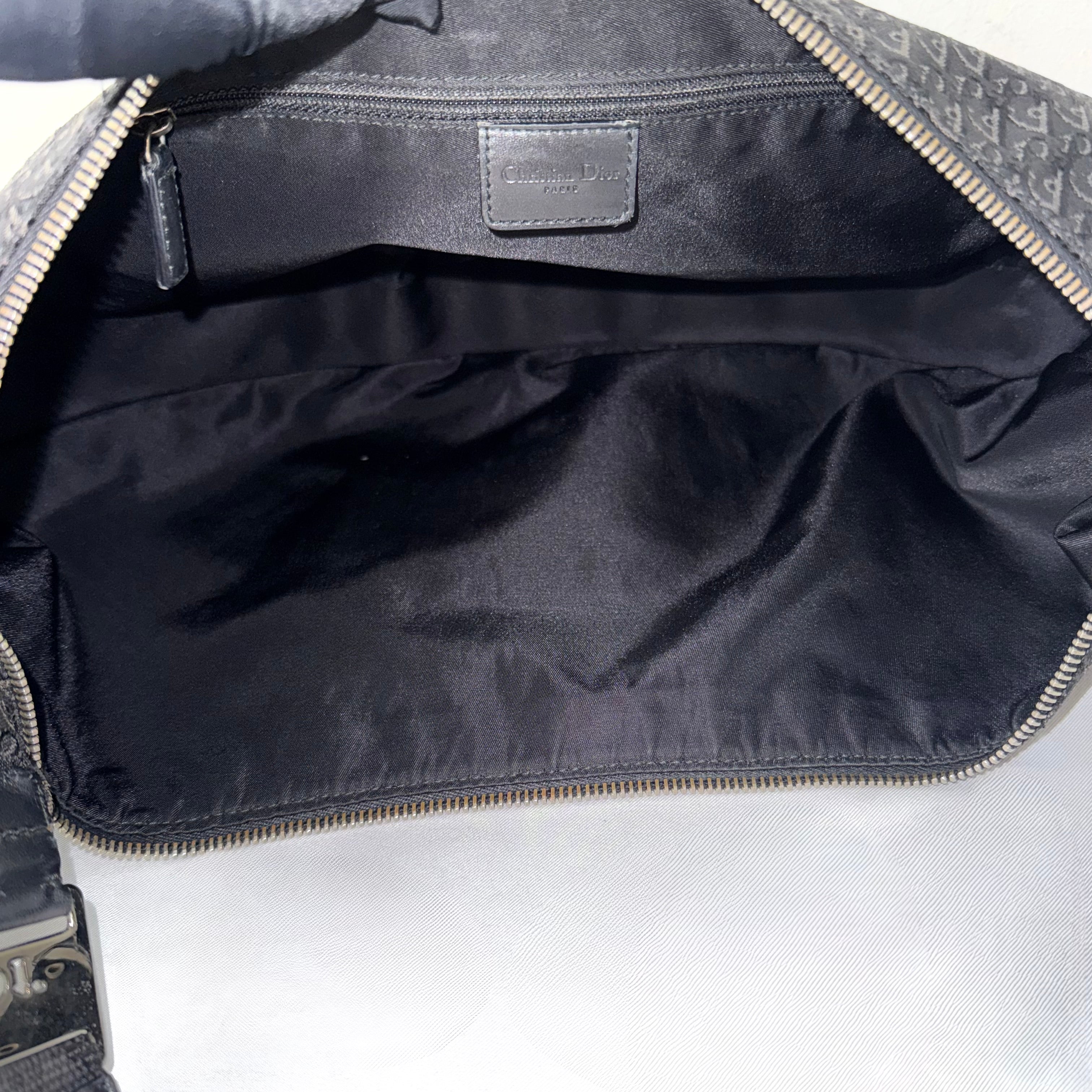 CHRISTIAN DIOR BLACK DIORISSIMO HALF MOON BAG