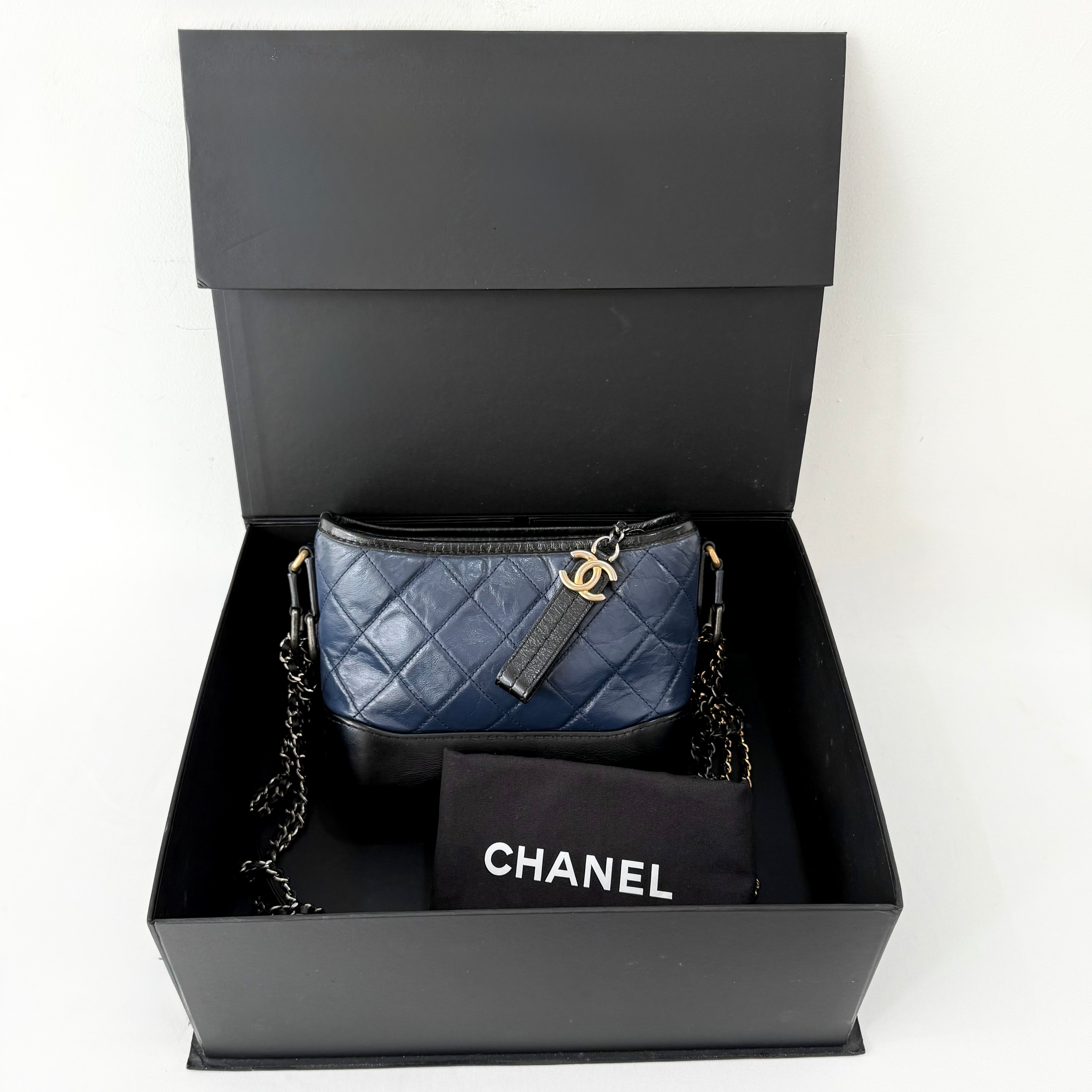 Chanel Gabrielle Small Navy/ Black