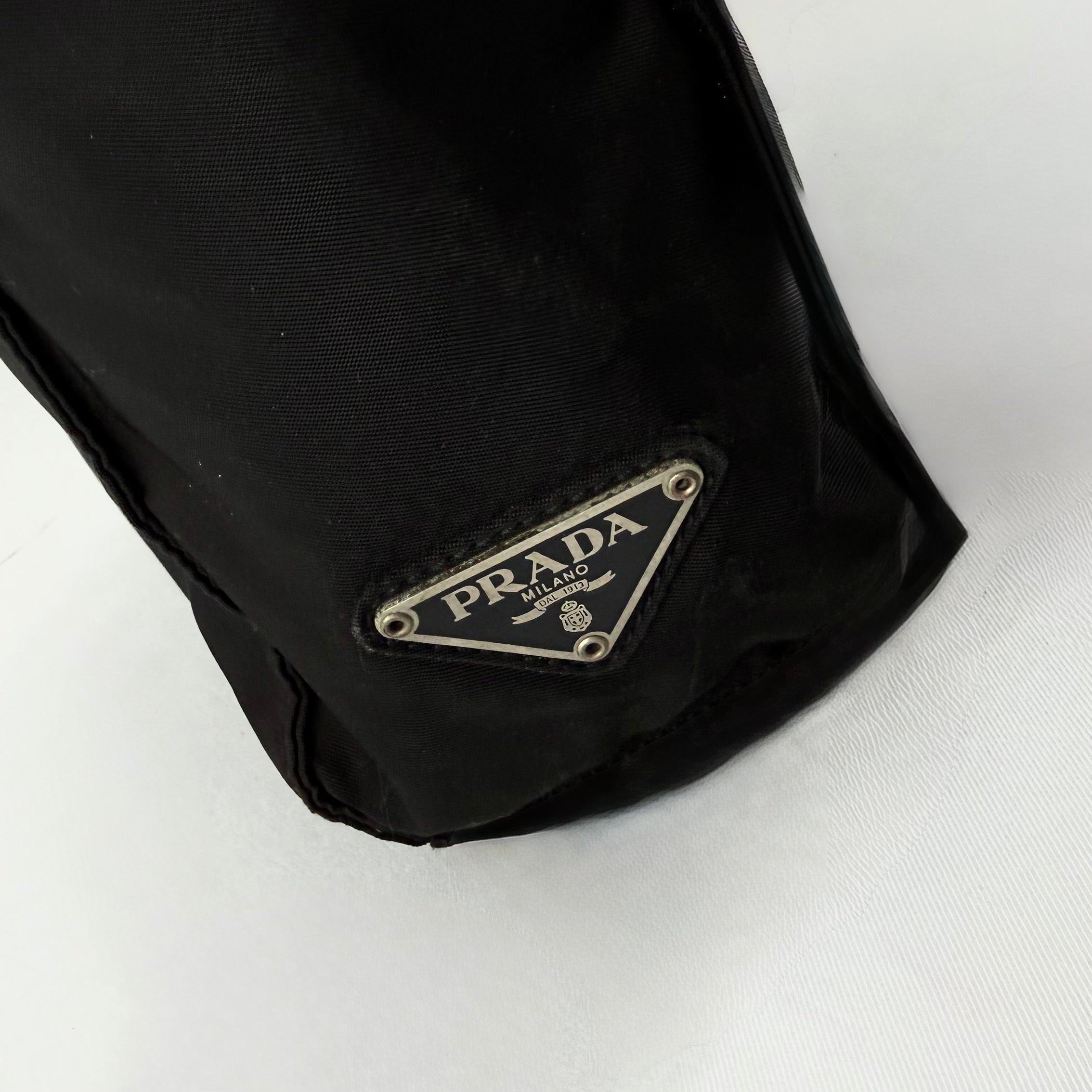 Prada 2010s triangle-logo tote bag