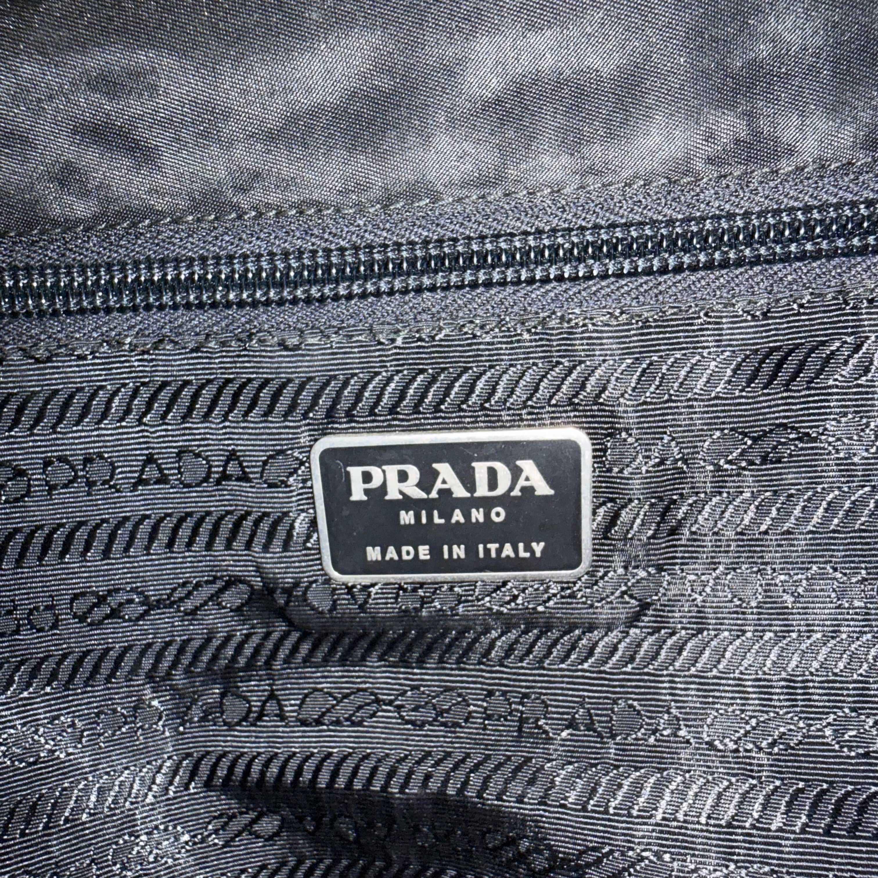 Prada 2010s triangle-logo tote bag
