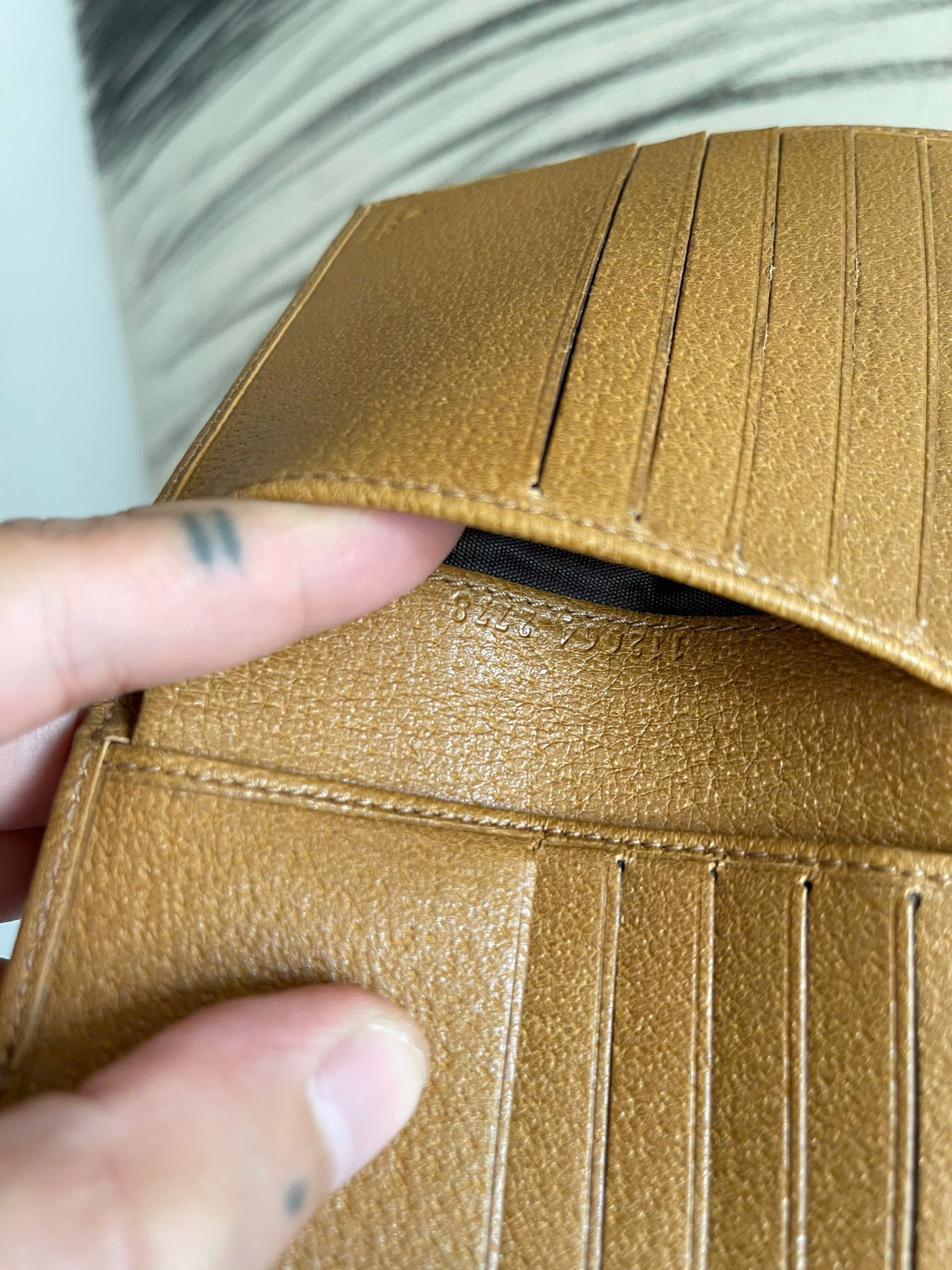 Gucci Monogram Metal Bar French Flap Wallet Pink