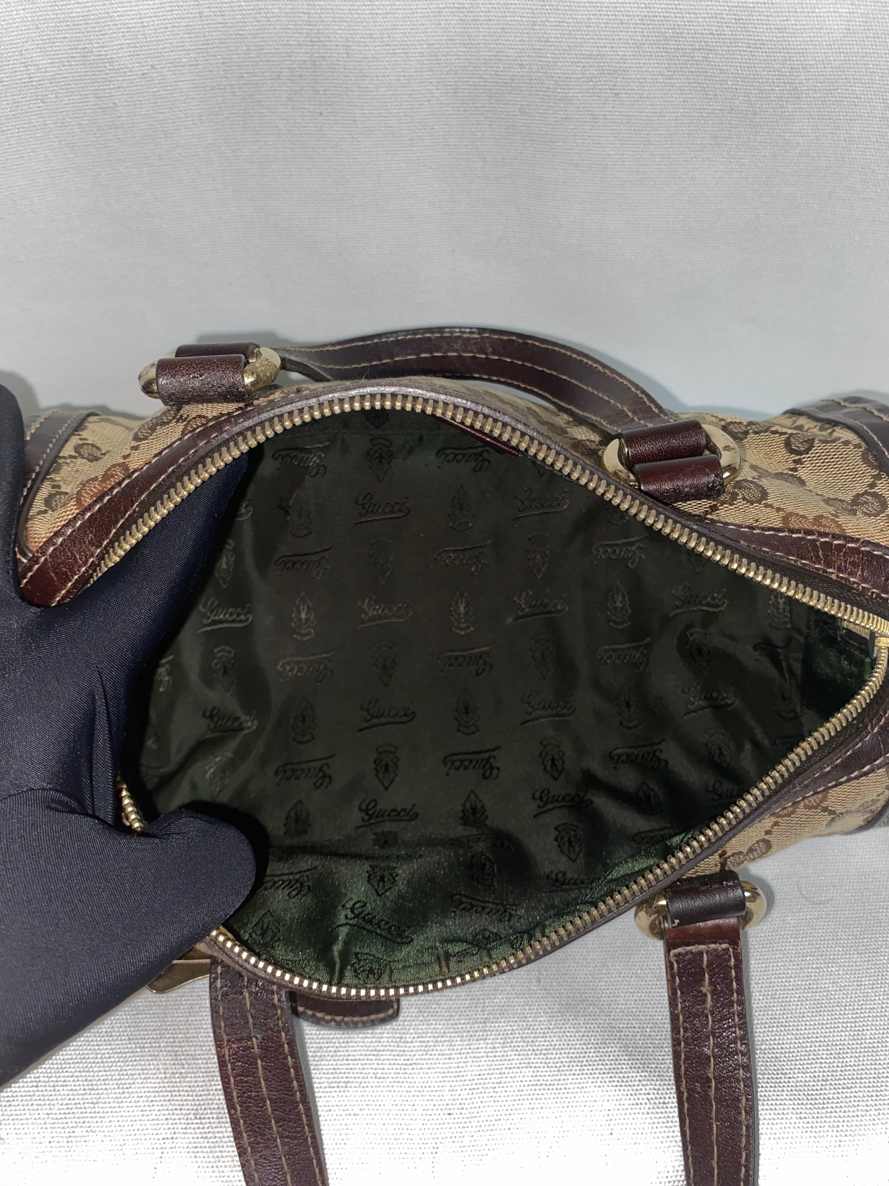 Gucci Monogram Crystal Duchessa Boston Bag