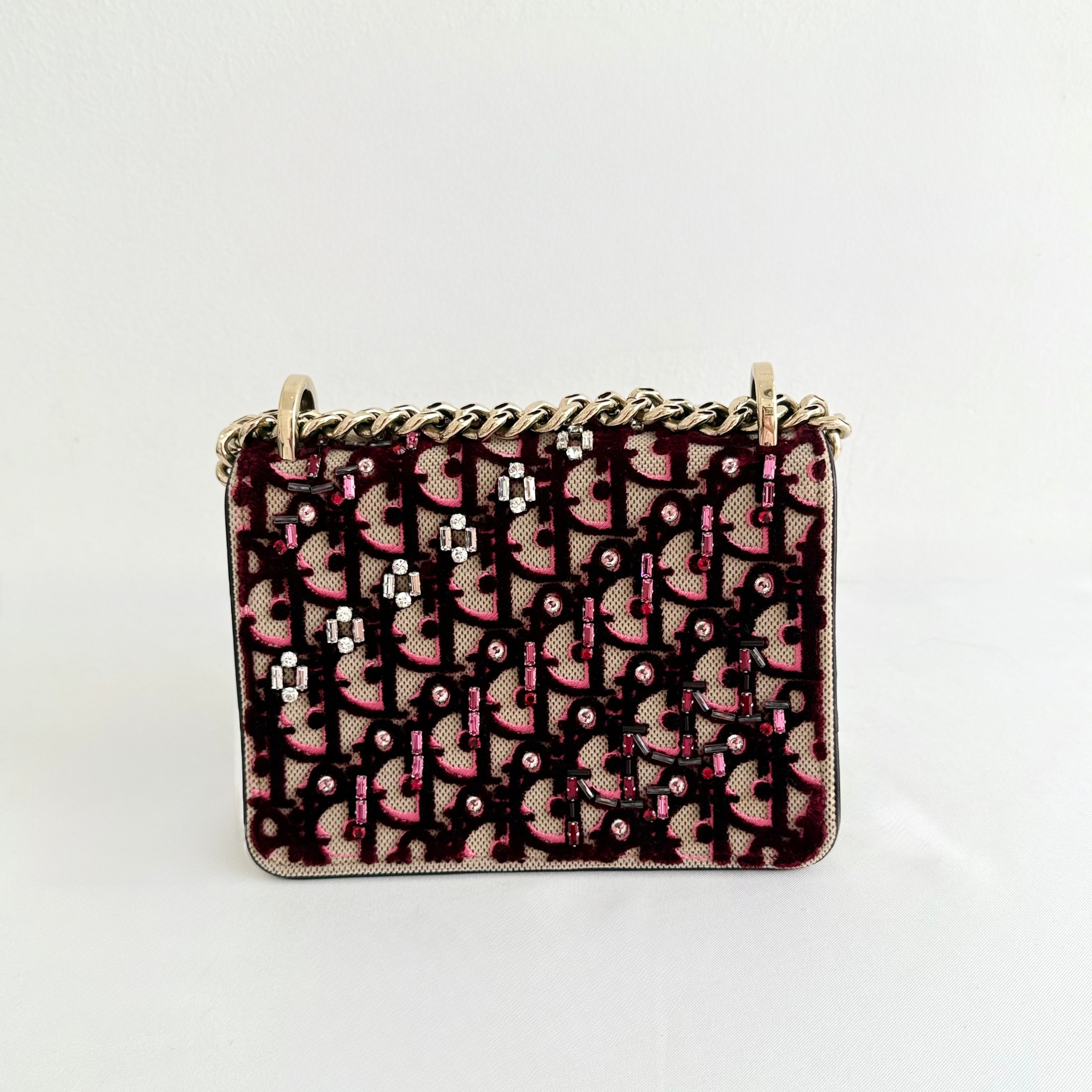 Christian Dior Velvet Oblique Diorama Flap Bag