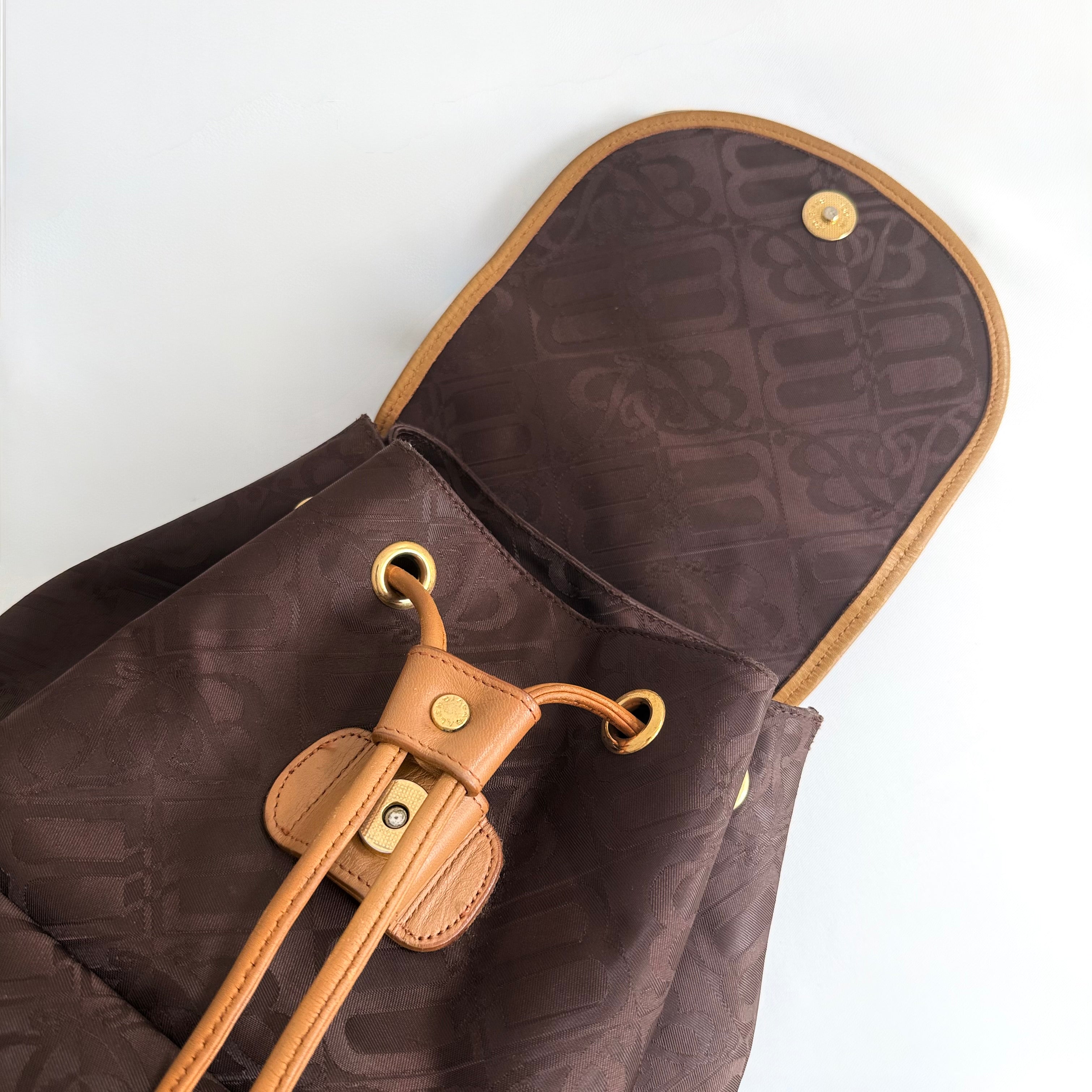 Balenciaga Brown Nylon Backpack