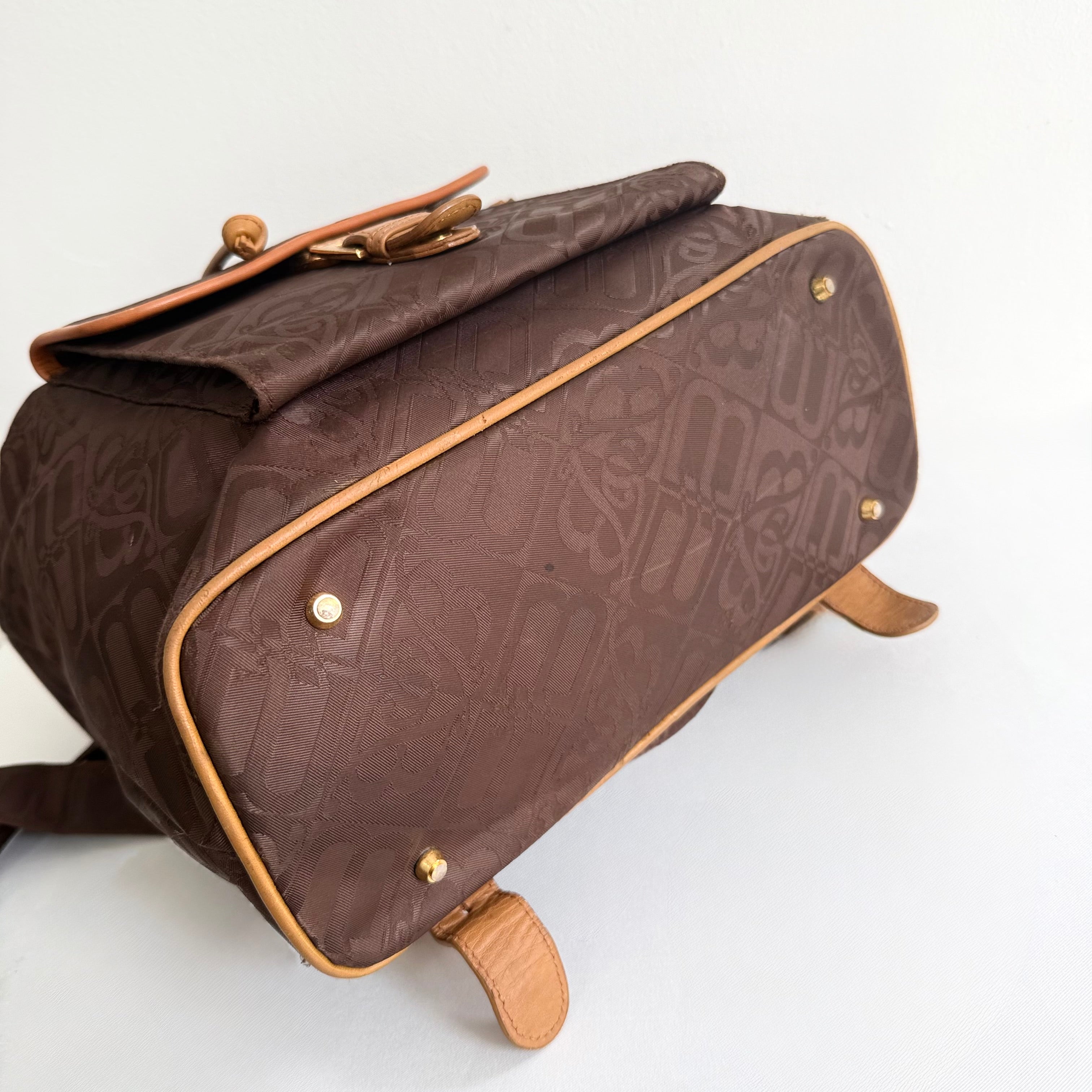 Balenciaga Brown Nylon Backpack