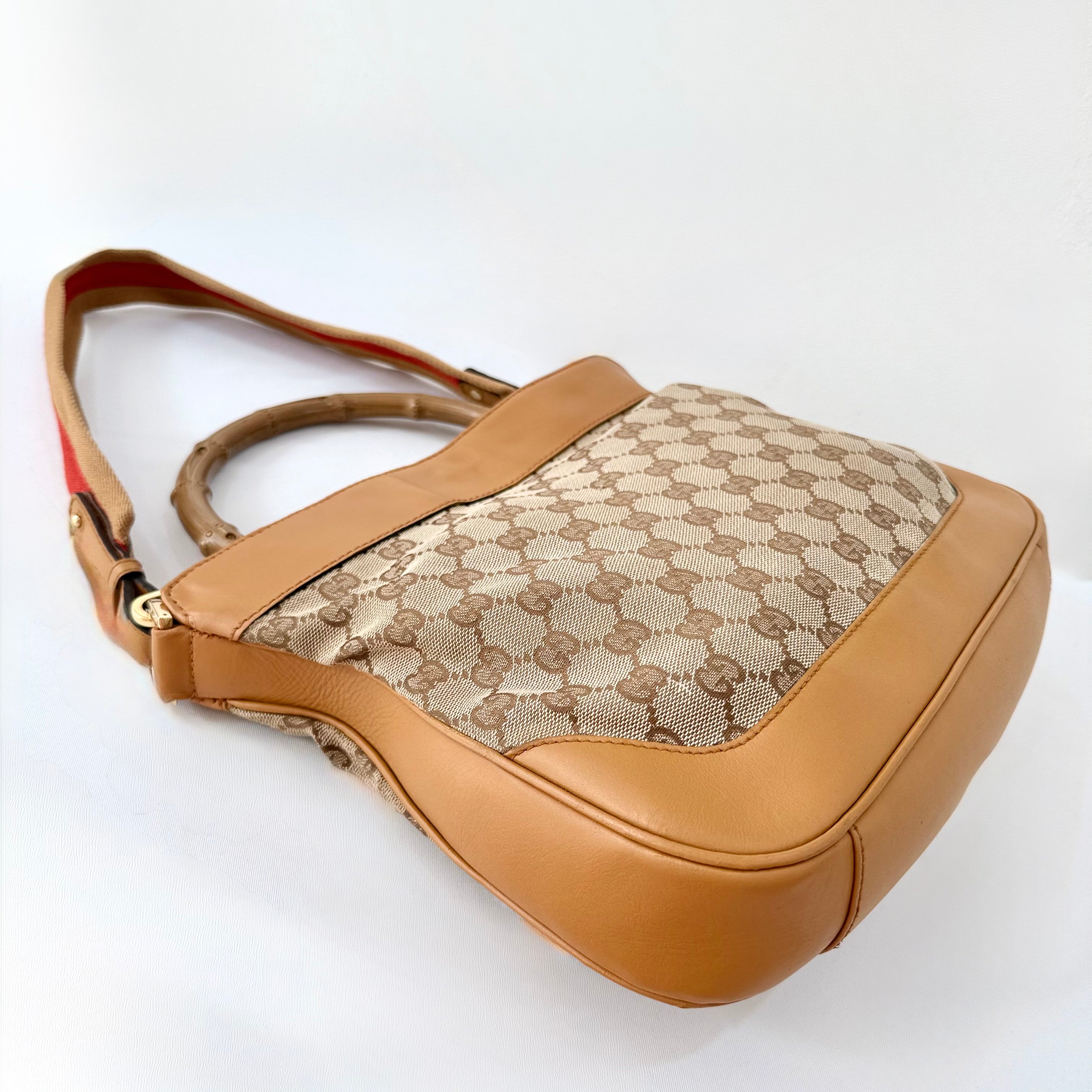Gucci GG Canvas Diana Bamboo Shoulder Bag