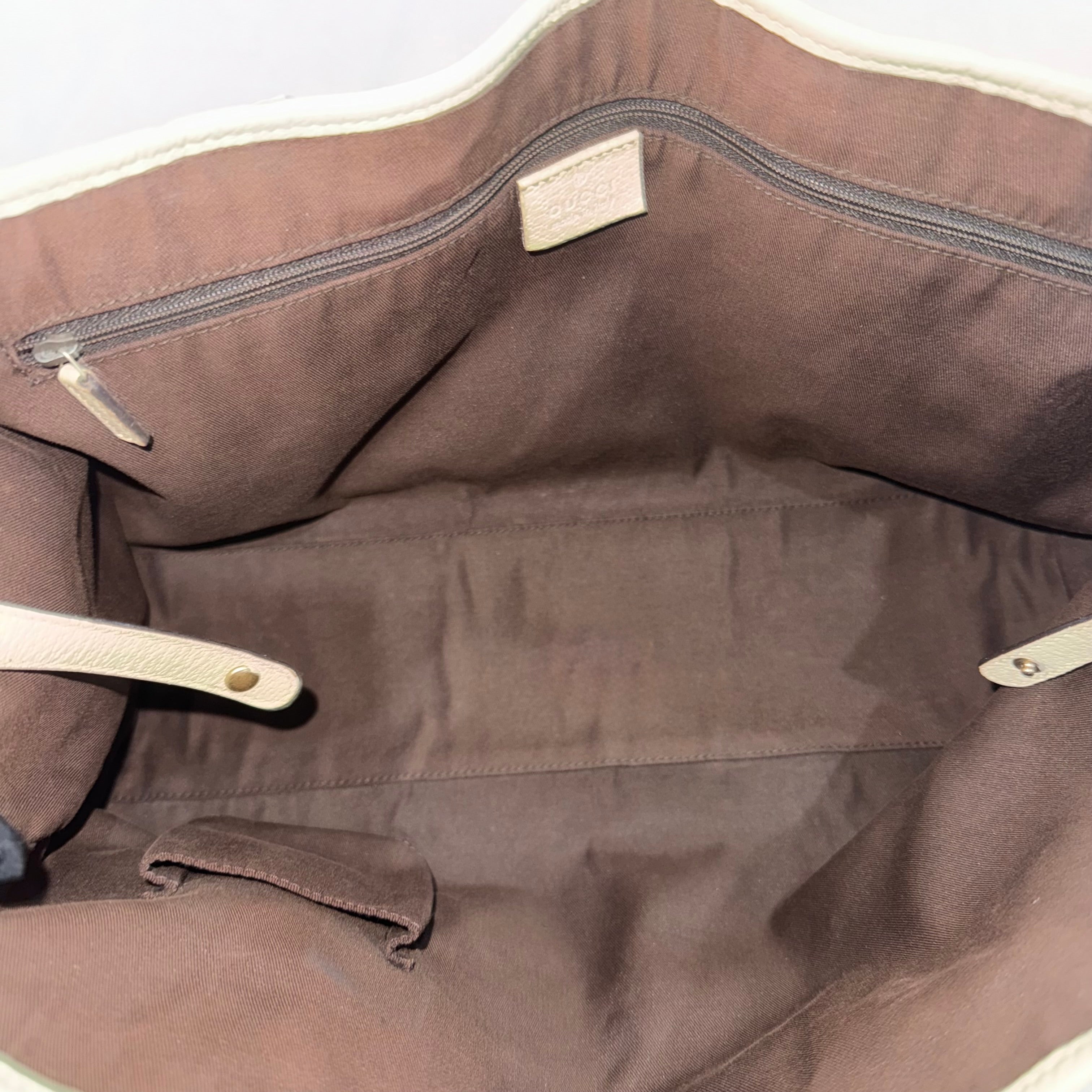 Gucci Brown/Beige Monogram Canvas Princy Sherry GG Tote Bag