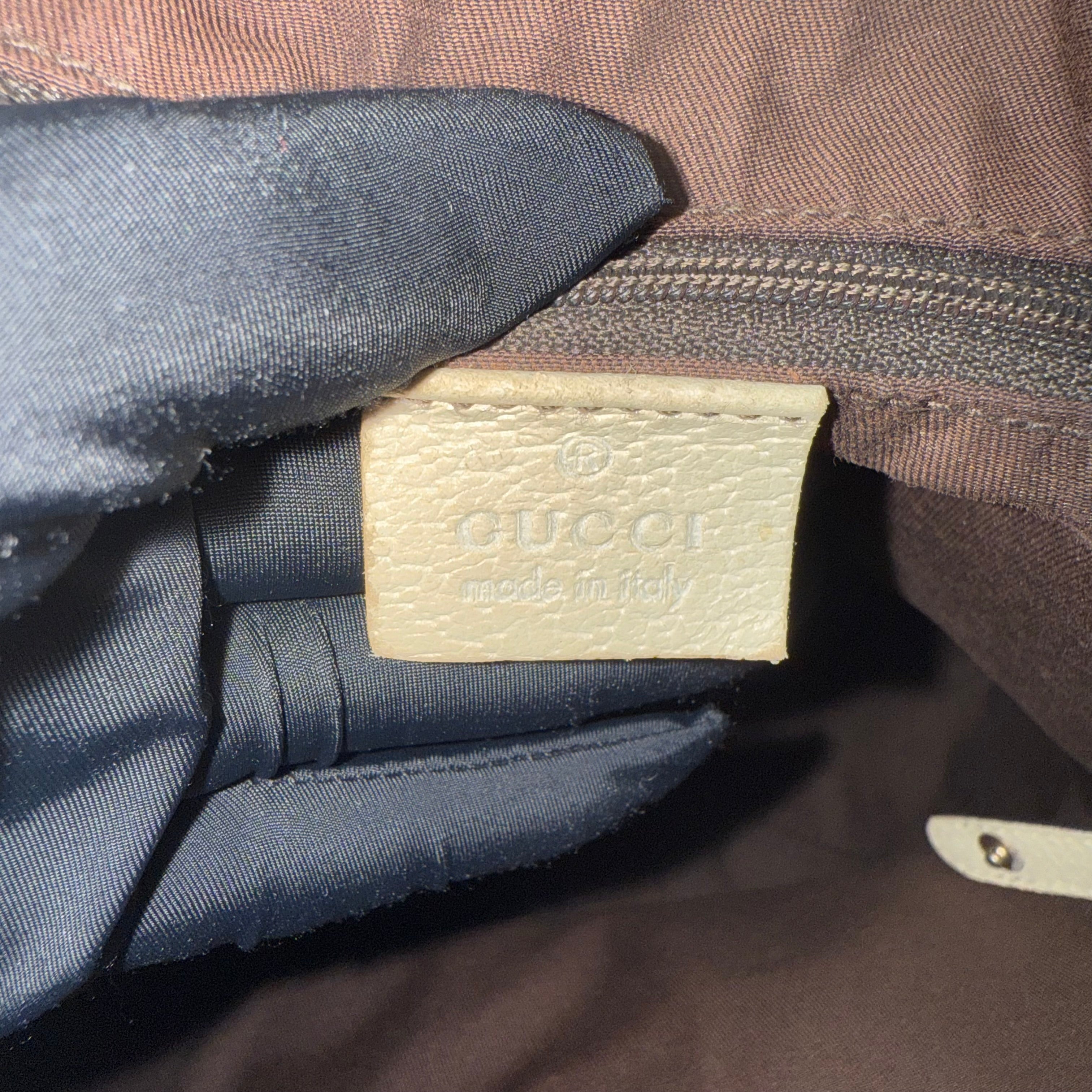 Gucci Brown/Beige Monogram Canvas Princy Sherry GG Tote Bag