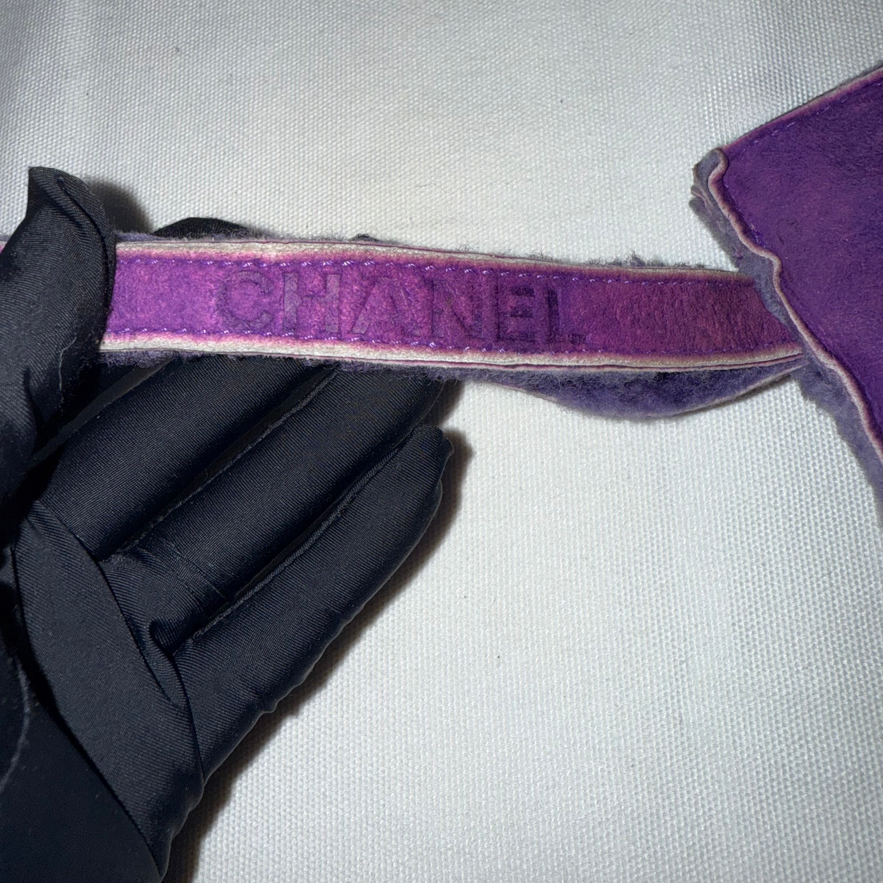 Chanel Purple Coco Matelasse Clutch Mouton Suede