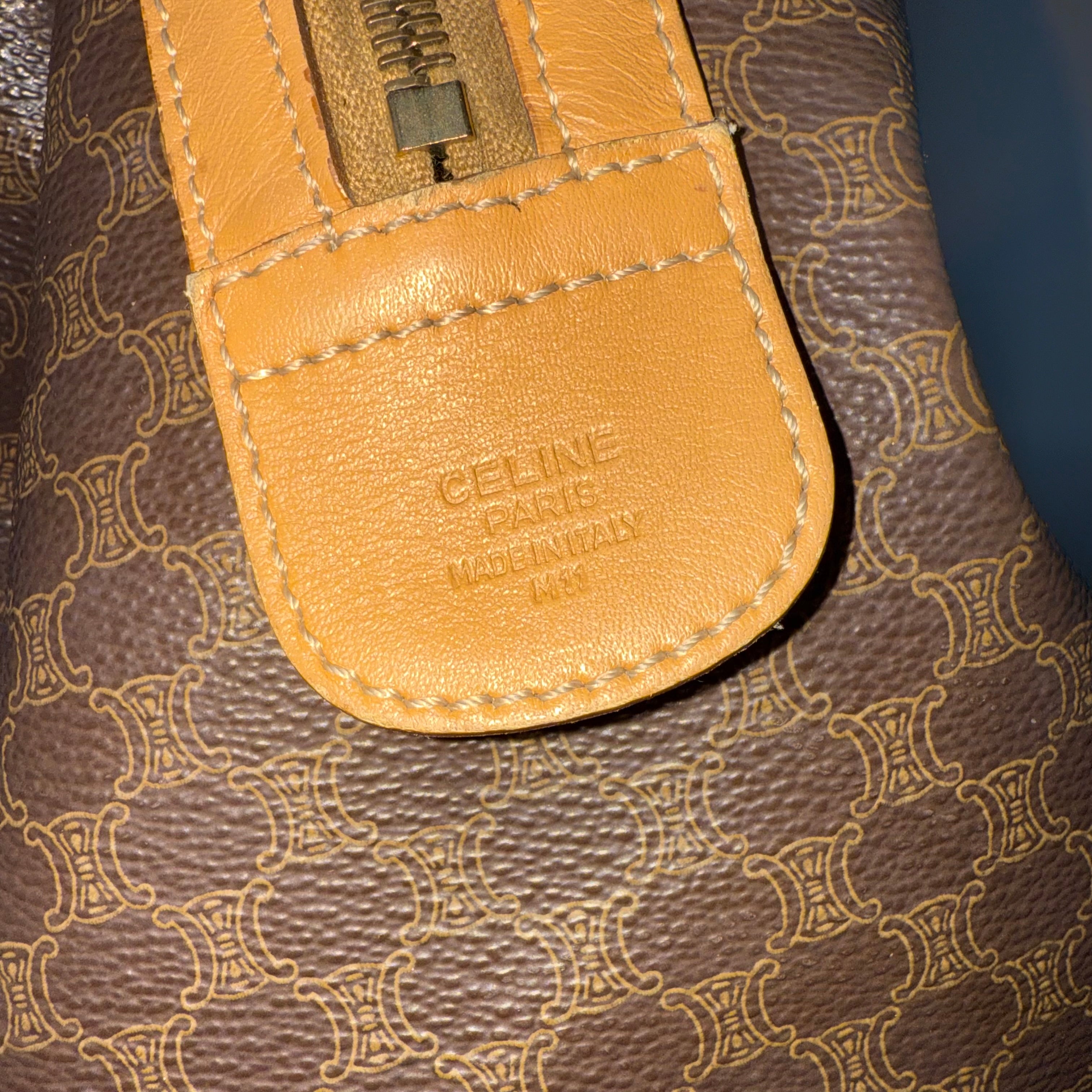 Celine Brown Macadam Boston Bag