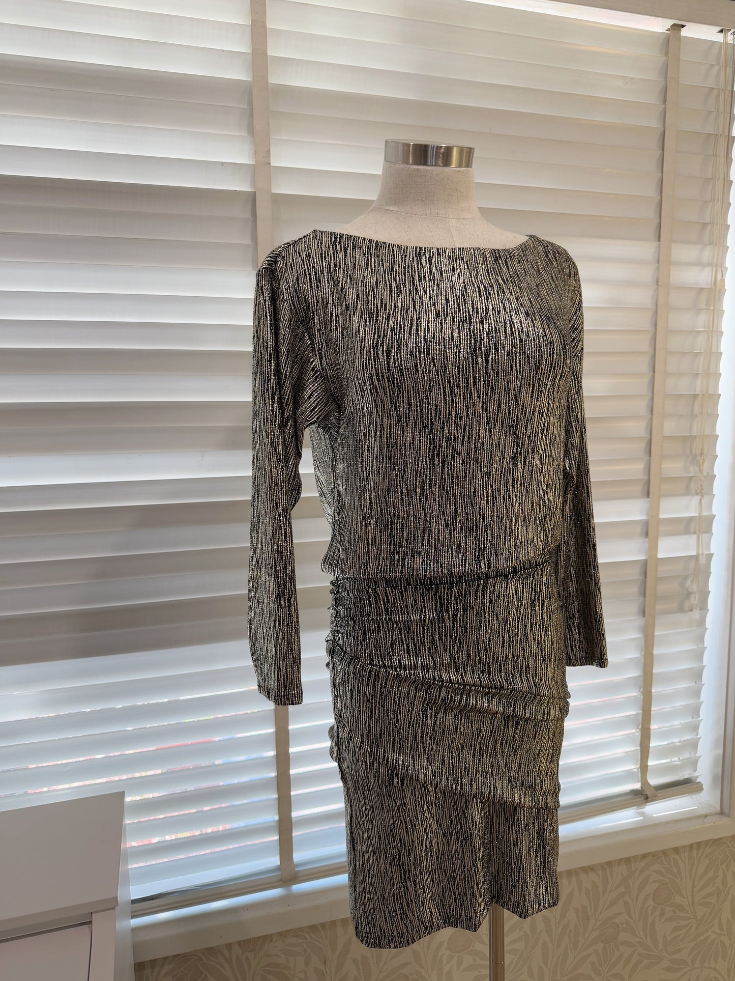 Maje Rilexy Metallic Stretch Dress