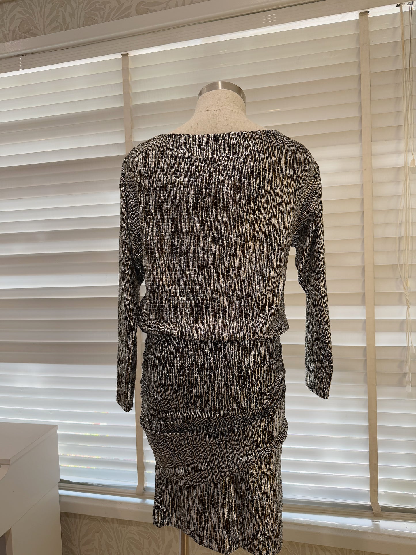 Maje Rilexy Metallic Stretch Dress