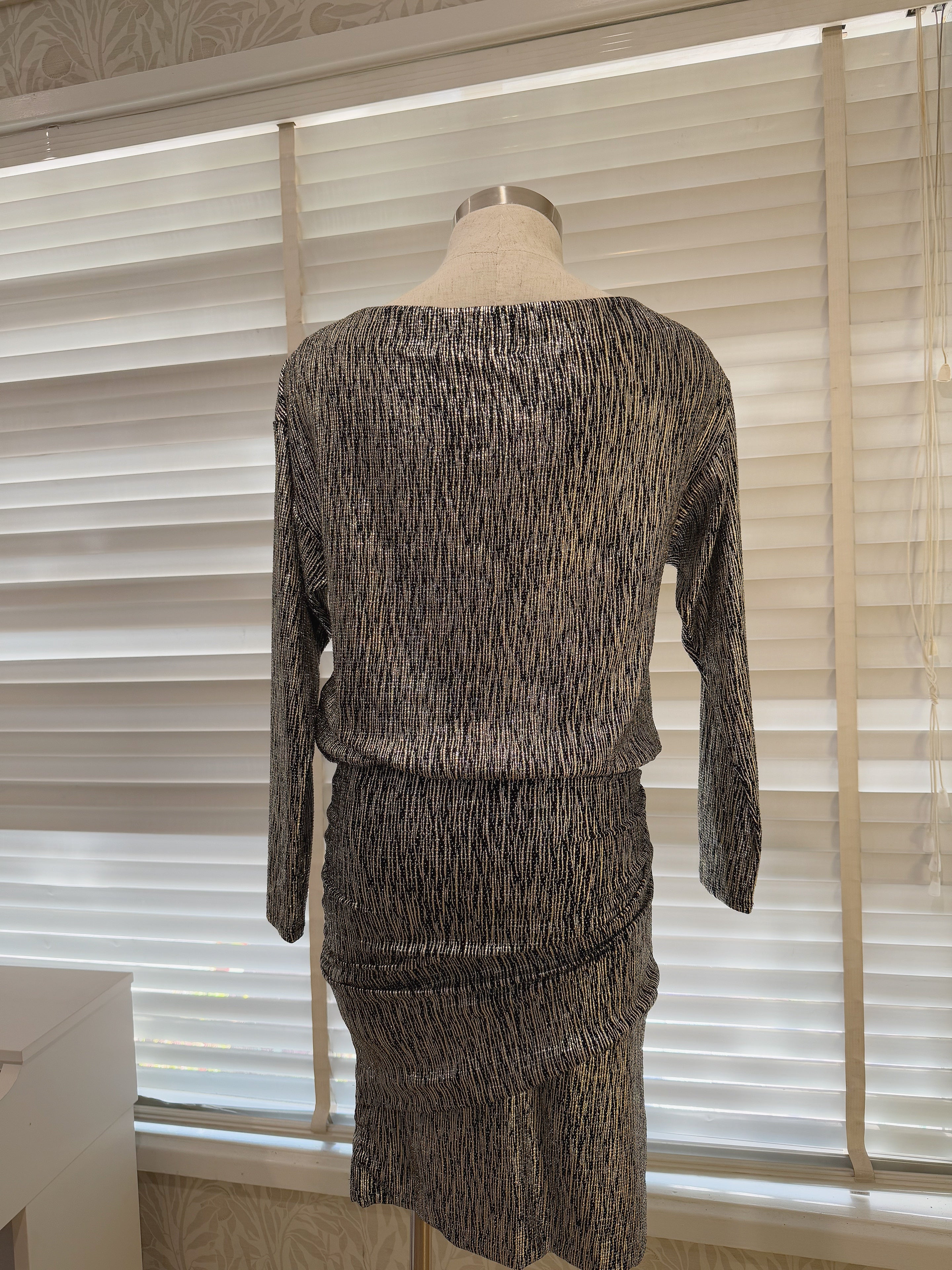 Maje Rilexy Metallic Stretch Dress