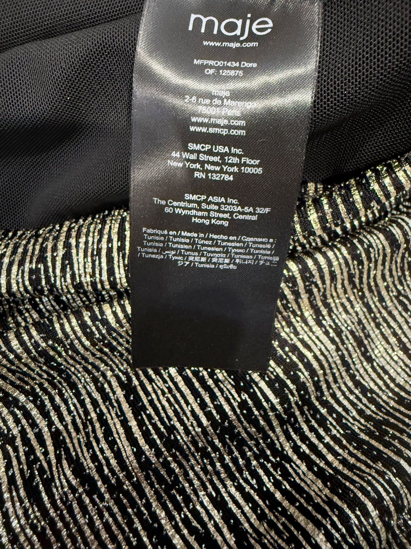 Maje Rilexy Metallic Stretch Dress