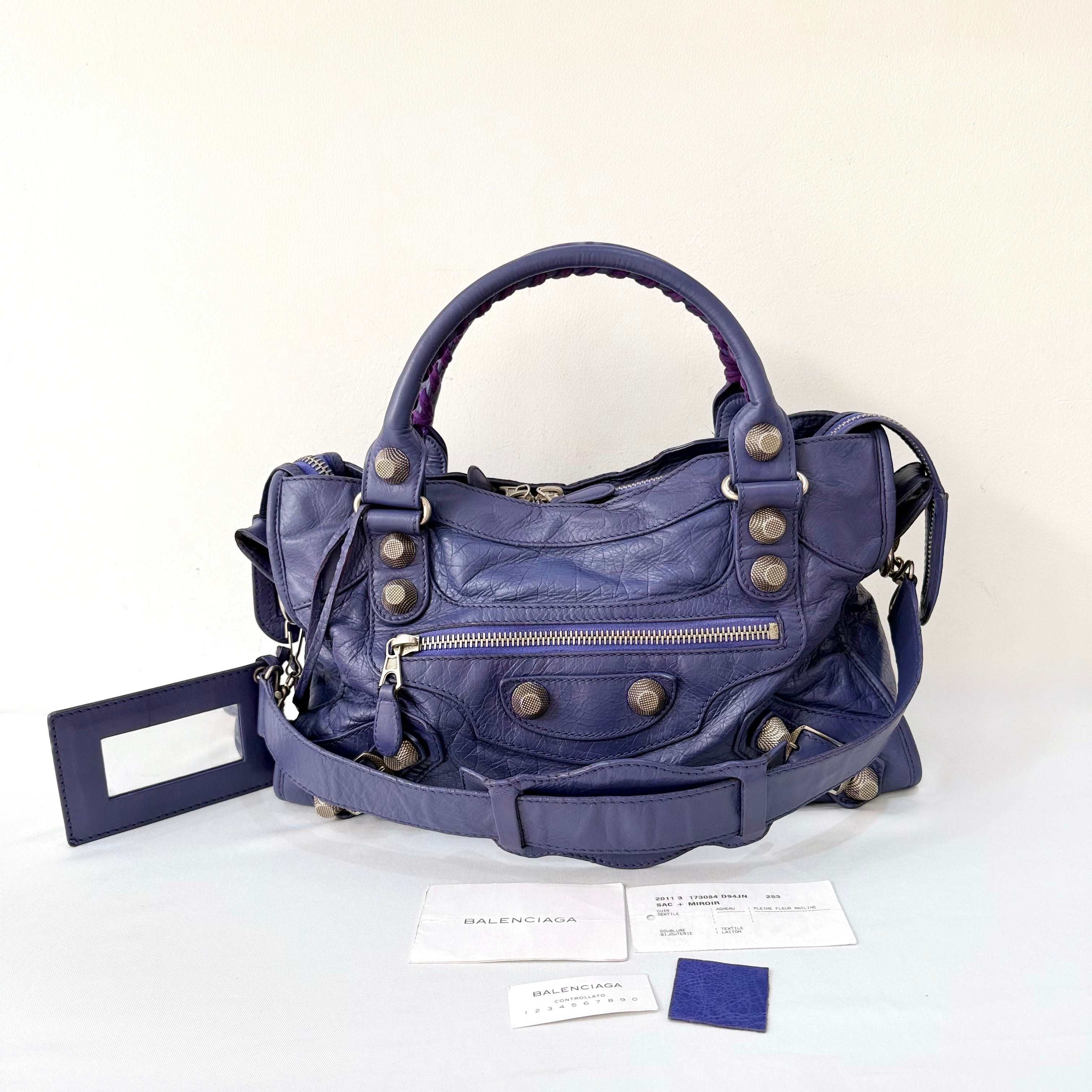 Balenciaga City Giant Studs Bag Leather Medium