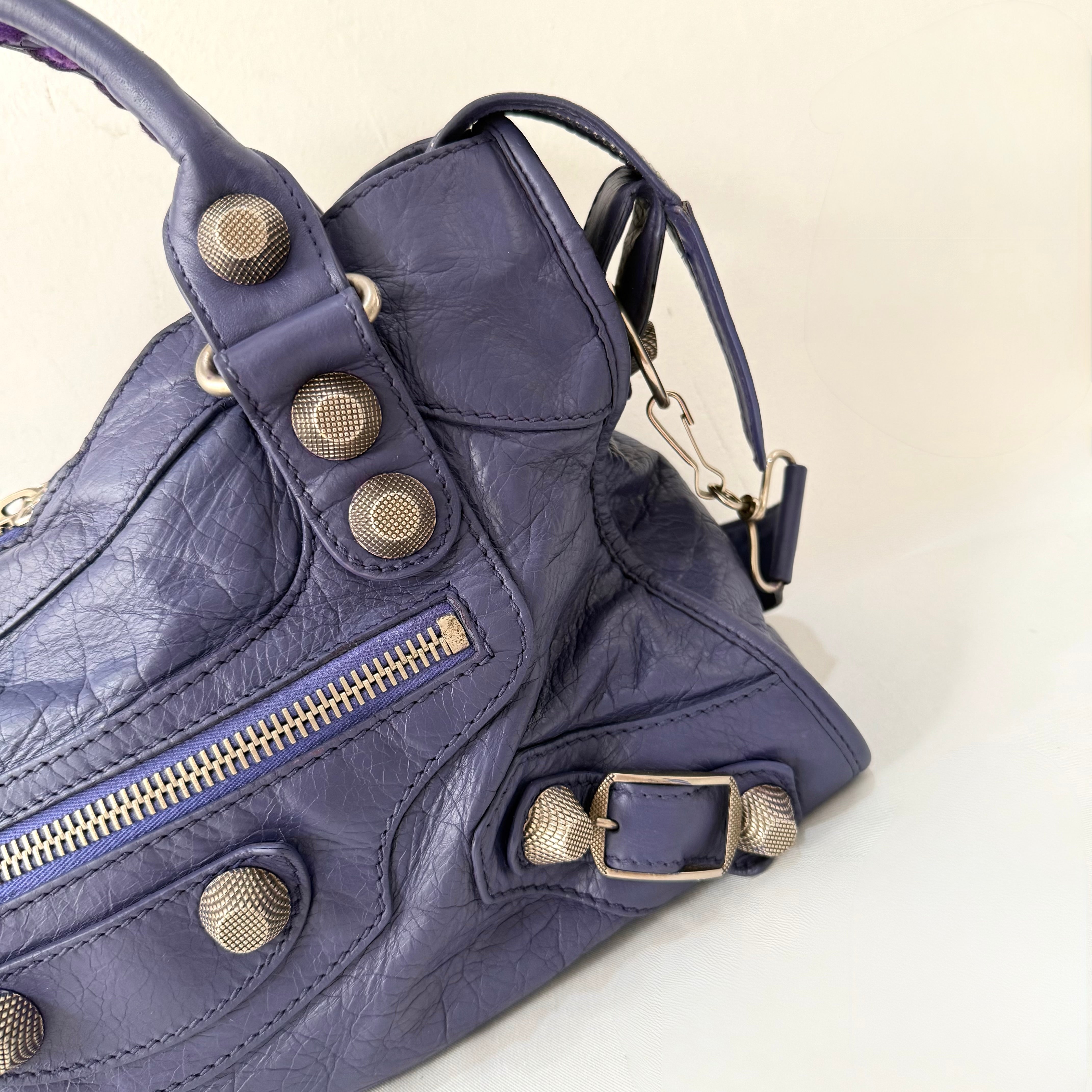Balenciaga City Giant Studs Bag Leather Medium