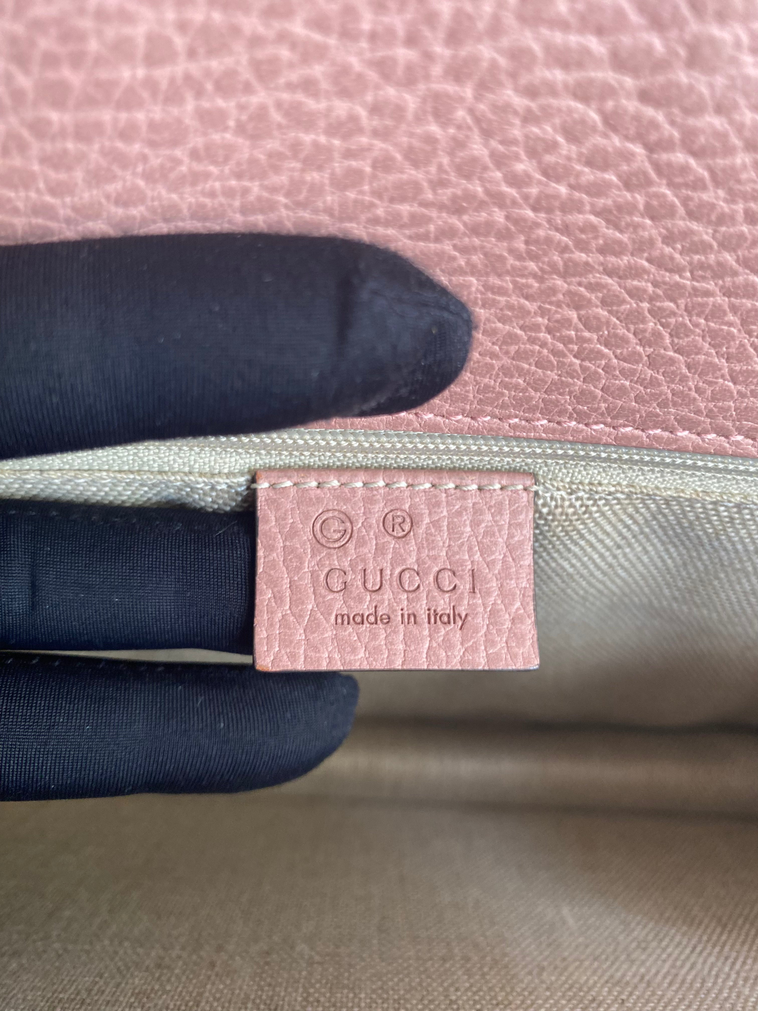 Gucci Dollar Calfskin Small Interlocking G Shoulder Bag Soft Pink