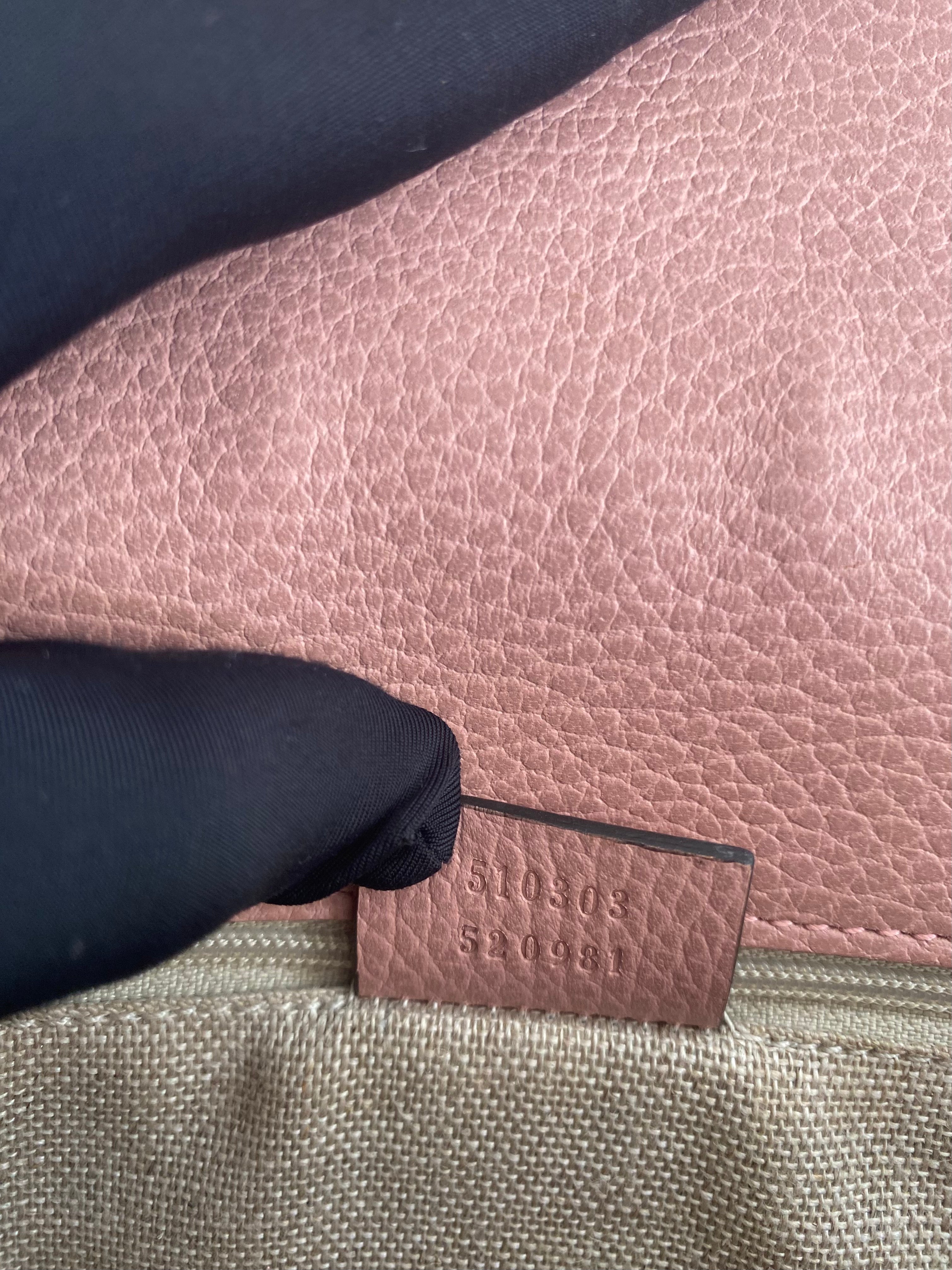 Gucci Dollar Calfskin Small Interlocking G Shoulder Bag Soft Pink