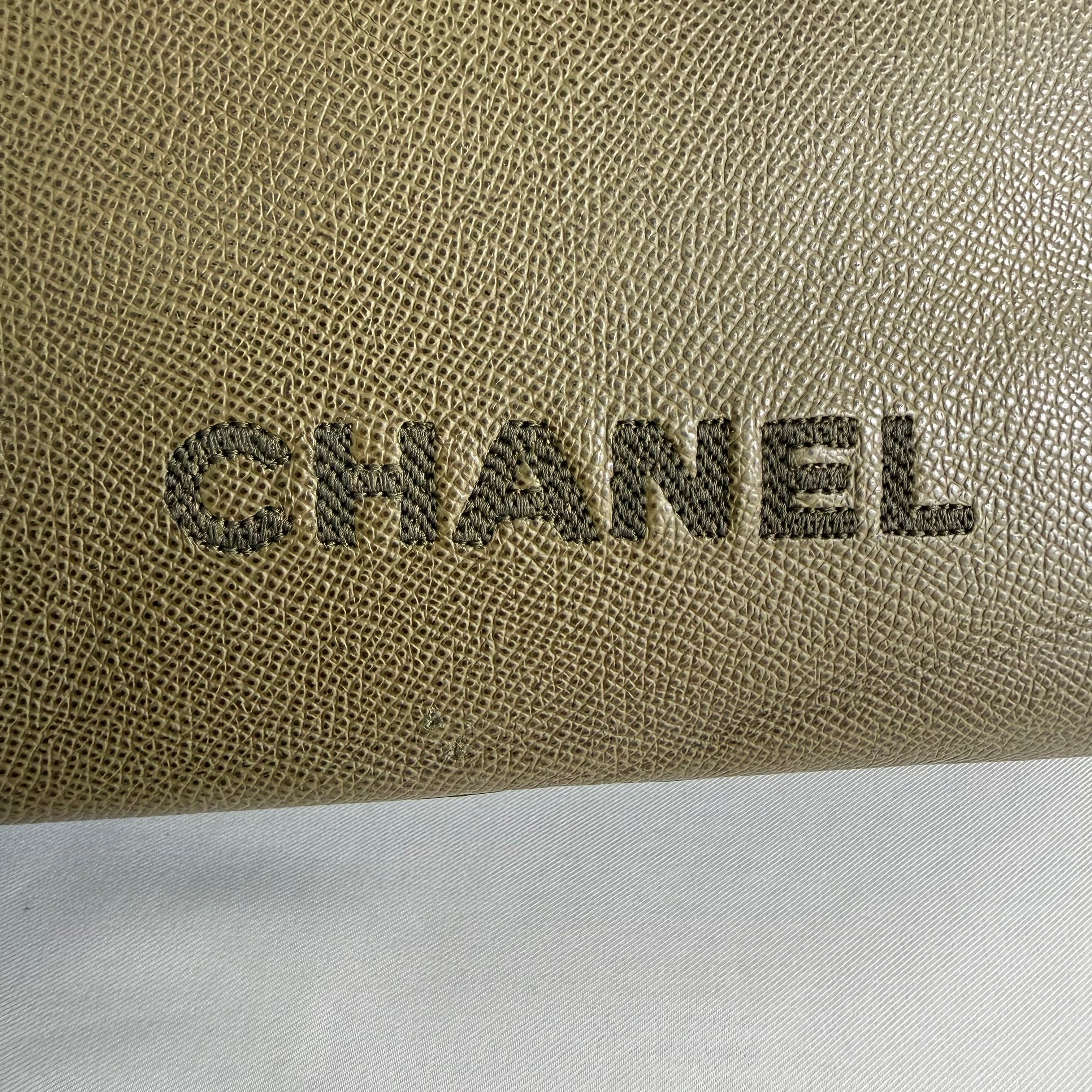 Chanel Green Olive Caviar Shoulder Bag