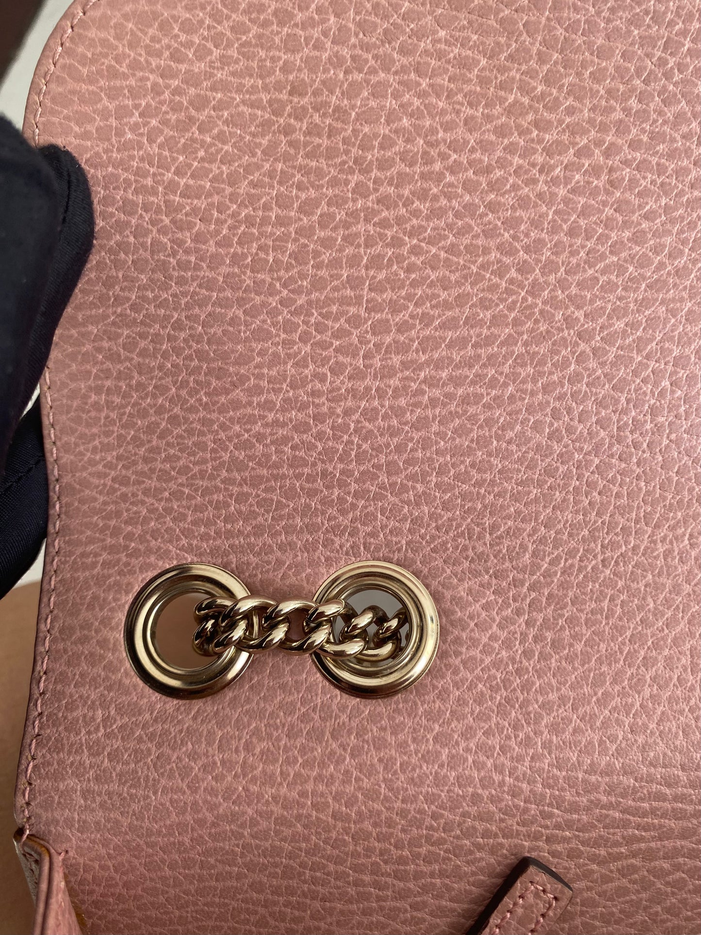 Gucci Dollar Calfskin Small Interlocking G Shoulder Bag Soft Pink
