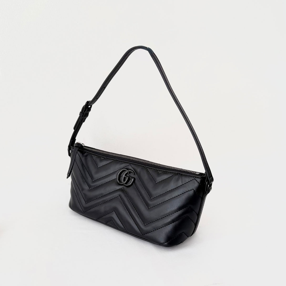 Gucci GG Marmont Pochette Shoulder Bag Matelasse Leather Small