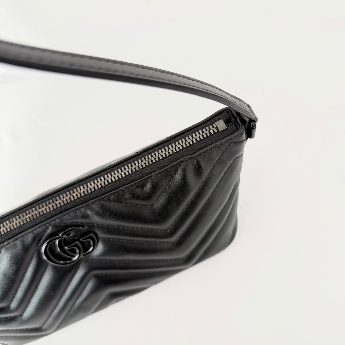 Gucci GG Marmont Pochette Shoulder Bag Matelasse Leather Small