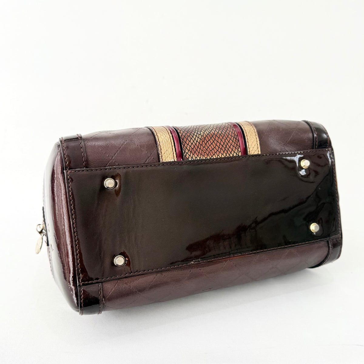 Balenciaga brown monogram top-handle bag