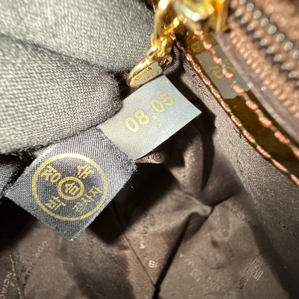Balenciaga brown monogram top-handle bag