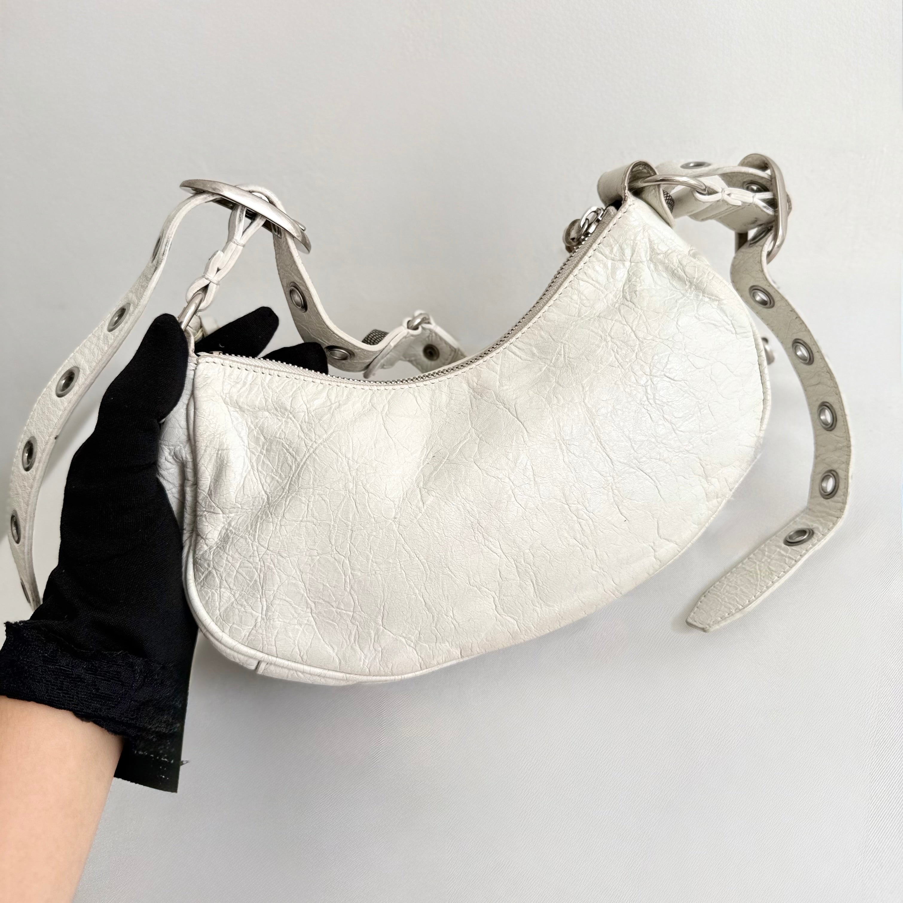Balenciaga Cagole Shoulder Bag Xs in White
