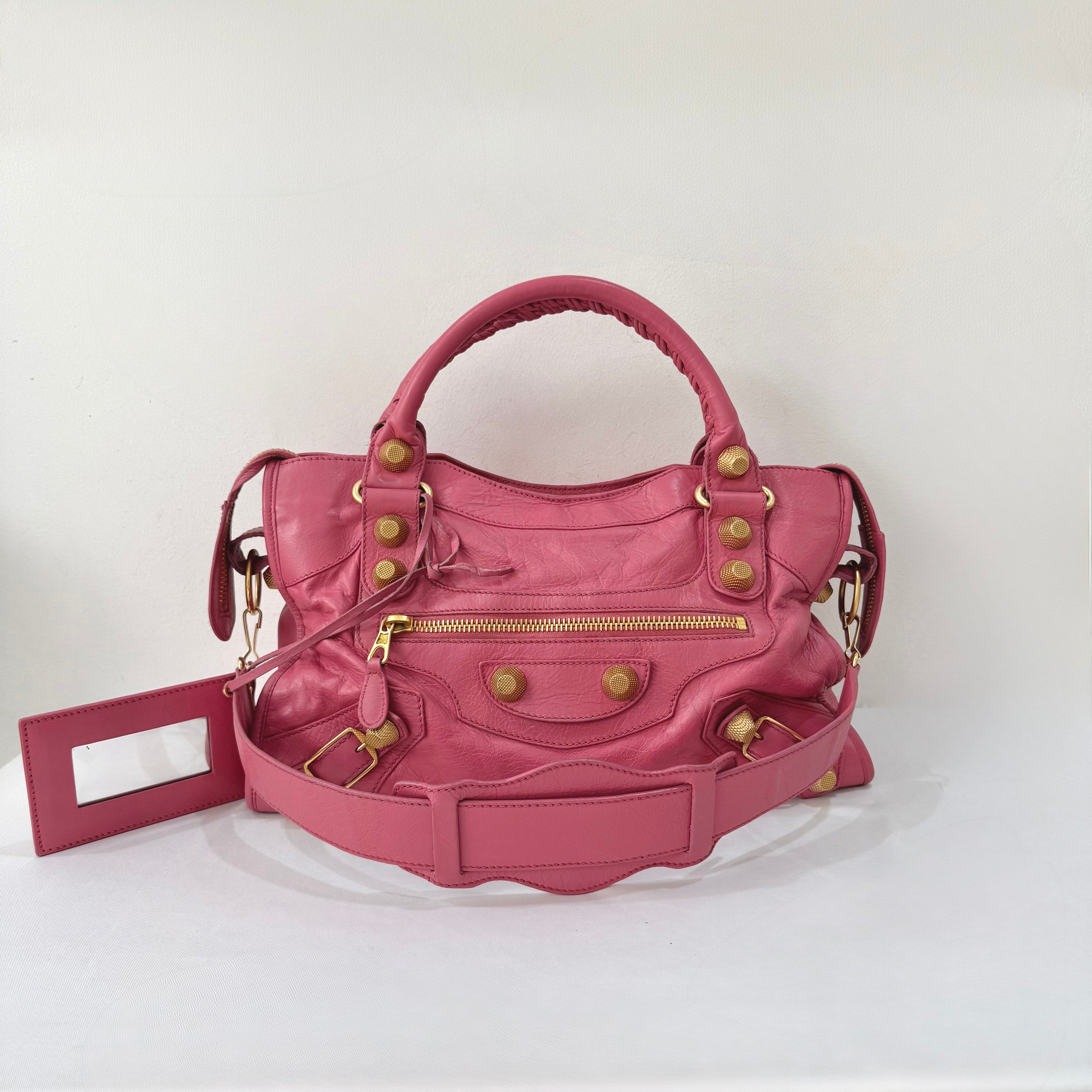 Balenciaga City Giant Studs Bag Leather Medium