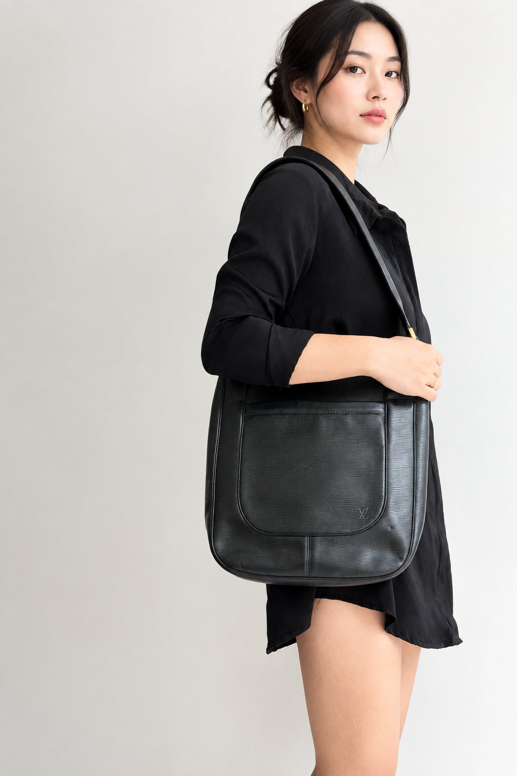 Louis Vuitton Black Epi Leather Matsy Bag