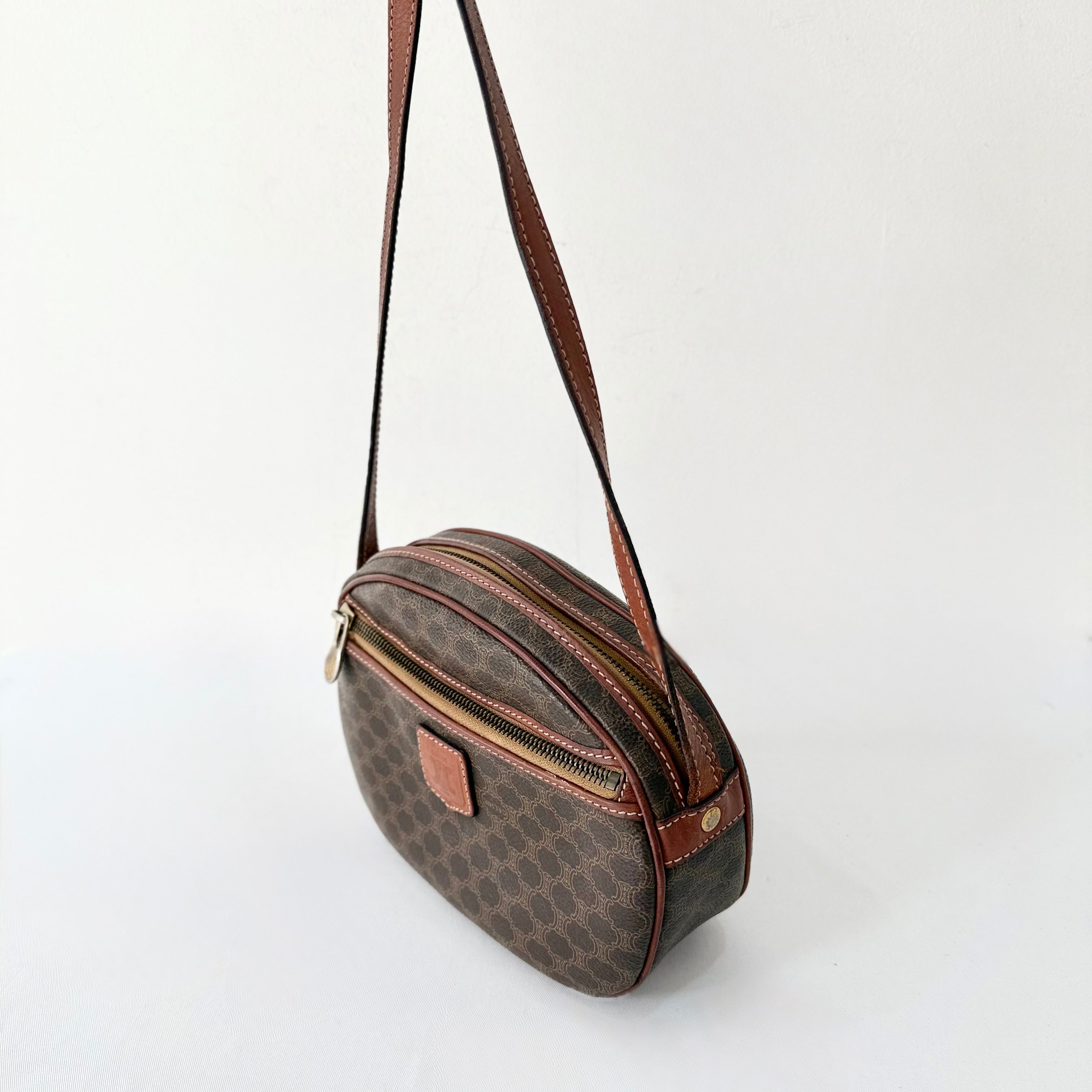 Celine Vintage Triomphe Monogram Crossbody