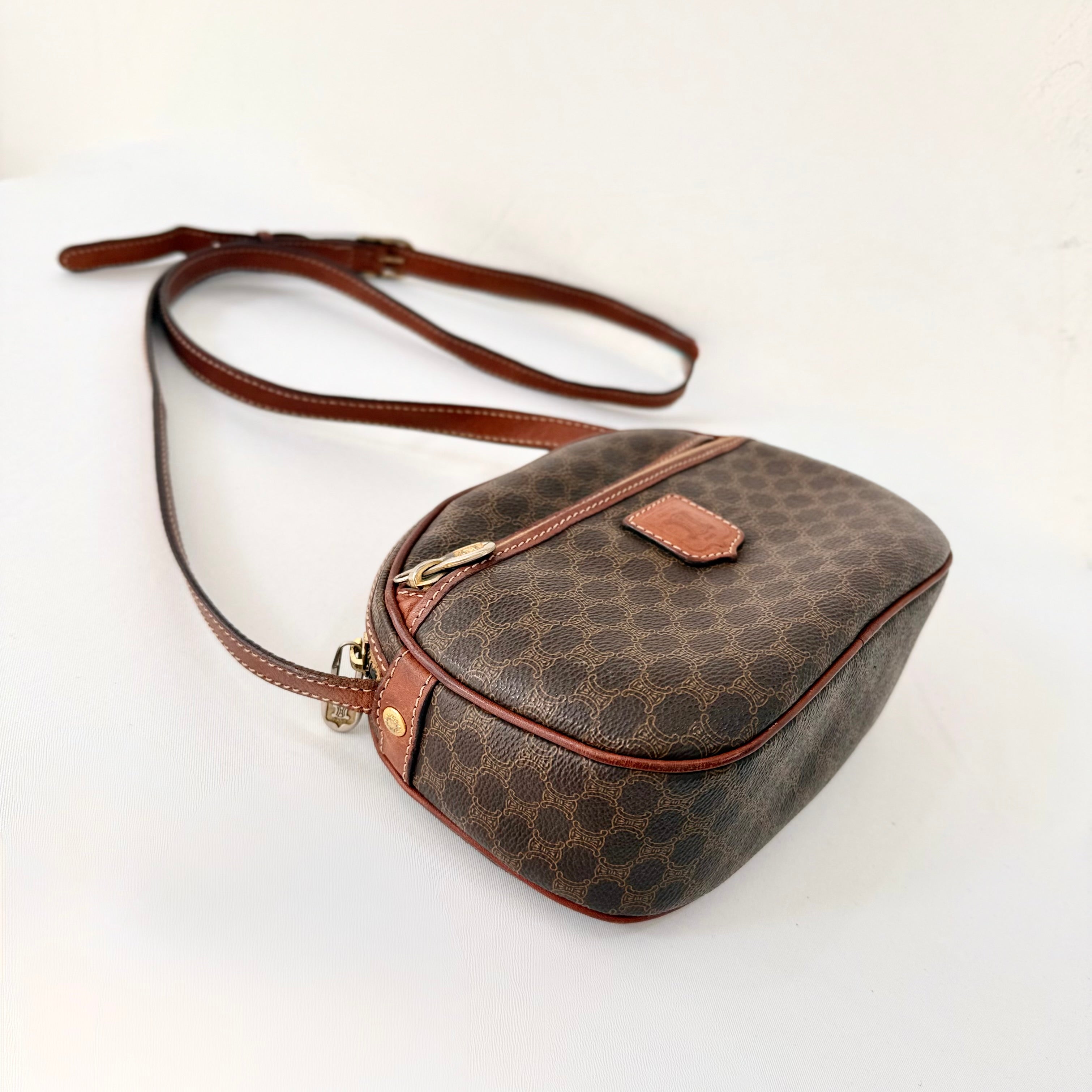 Celine Vintage Triomphe Monogram Crossbody