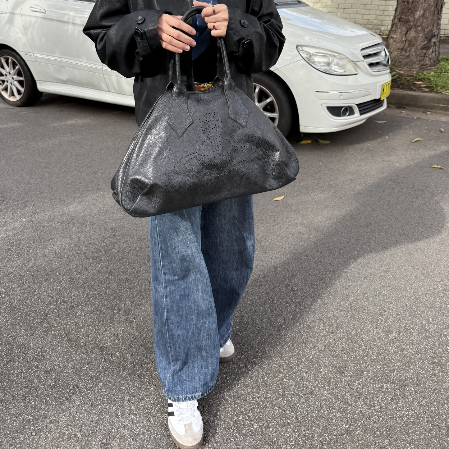 Vivienne Westwood Yasmin Orb Black Leather