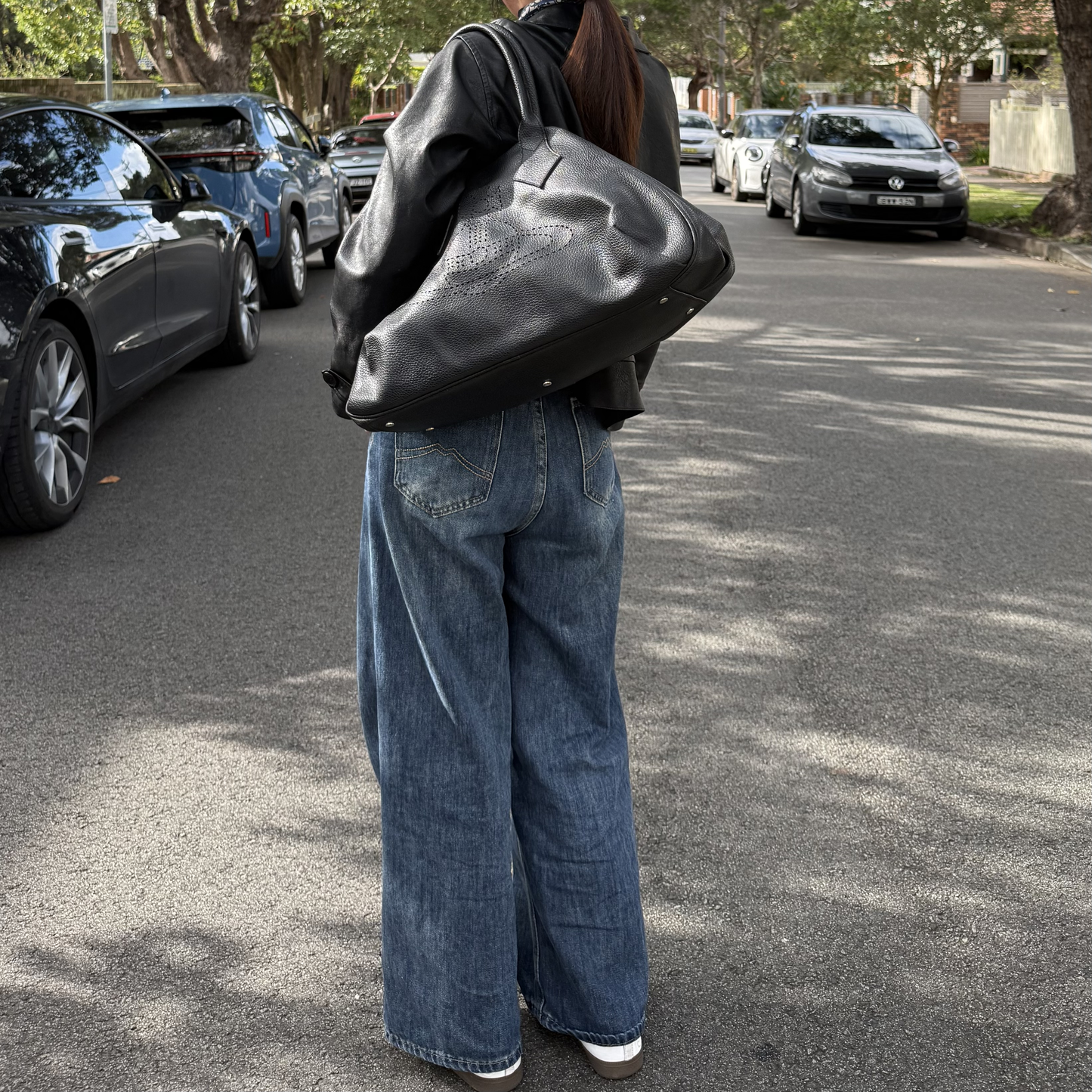 Vivienne Westwood Yasmin Orb Black Leather