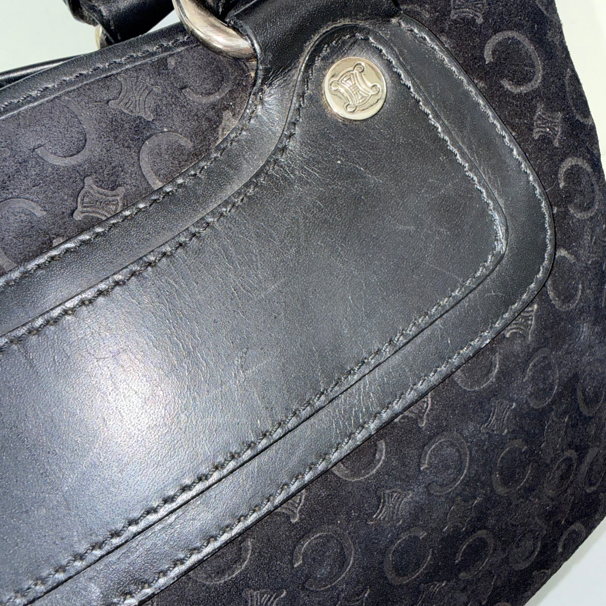 Celine 2000 C Macadam Suede Boogie handbag