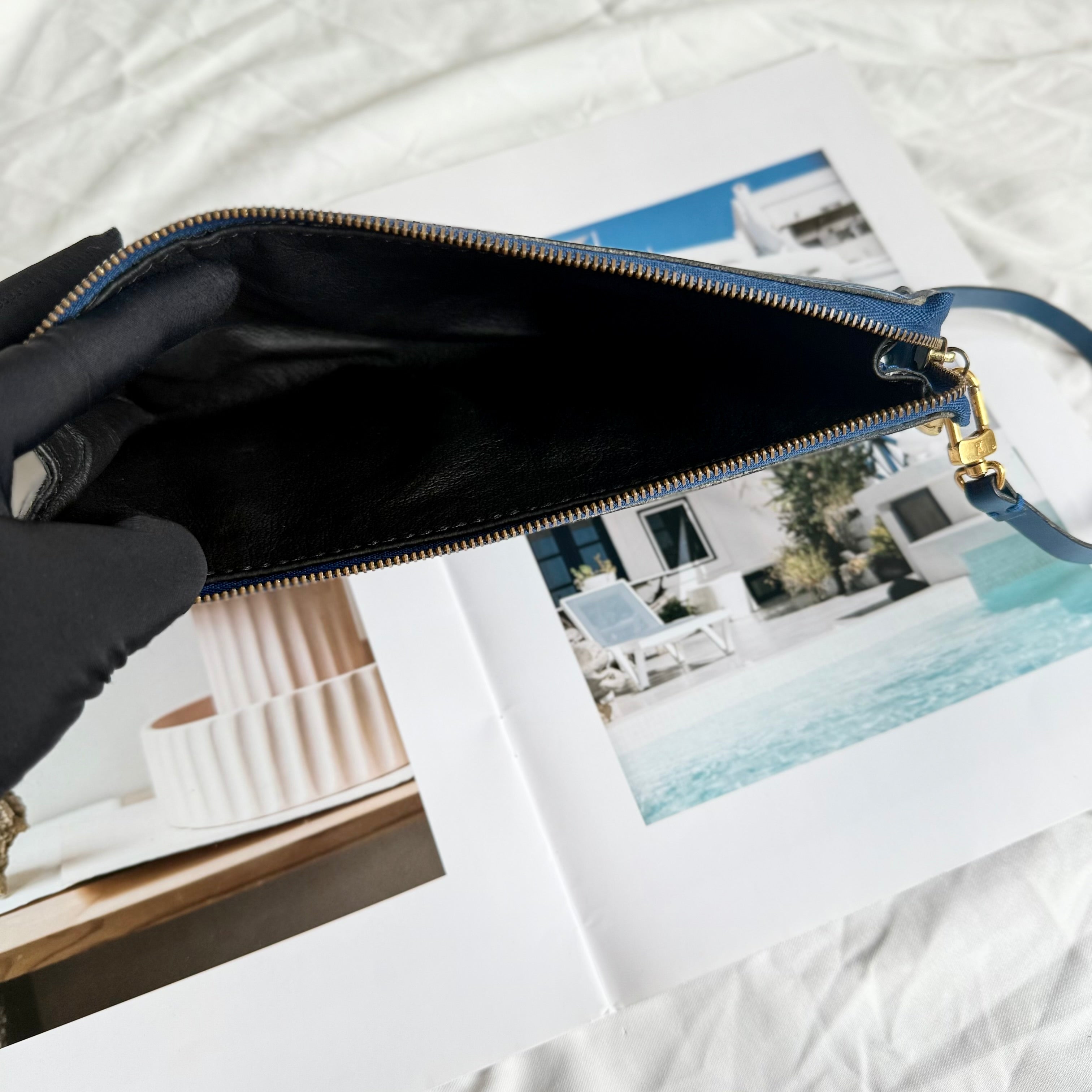 Louis Vuitton Pochette Accessories Blue Epi