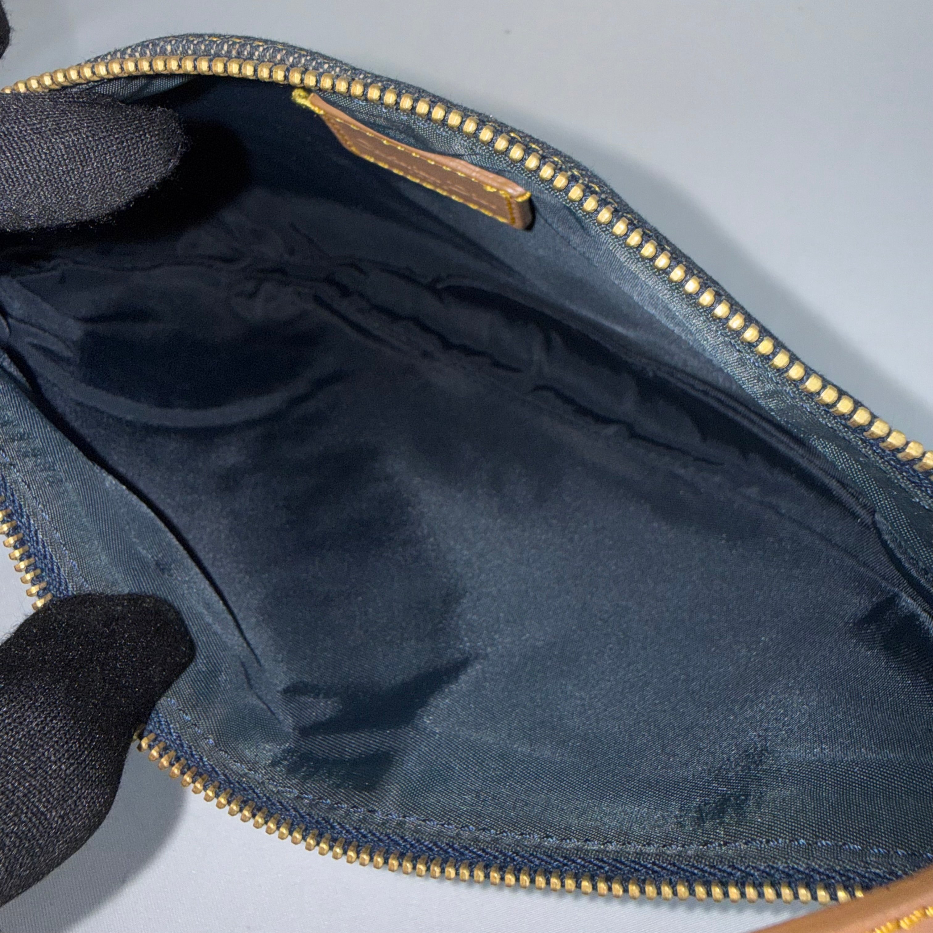 Christian Dior 2001 Blue Denim Saddle Bag