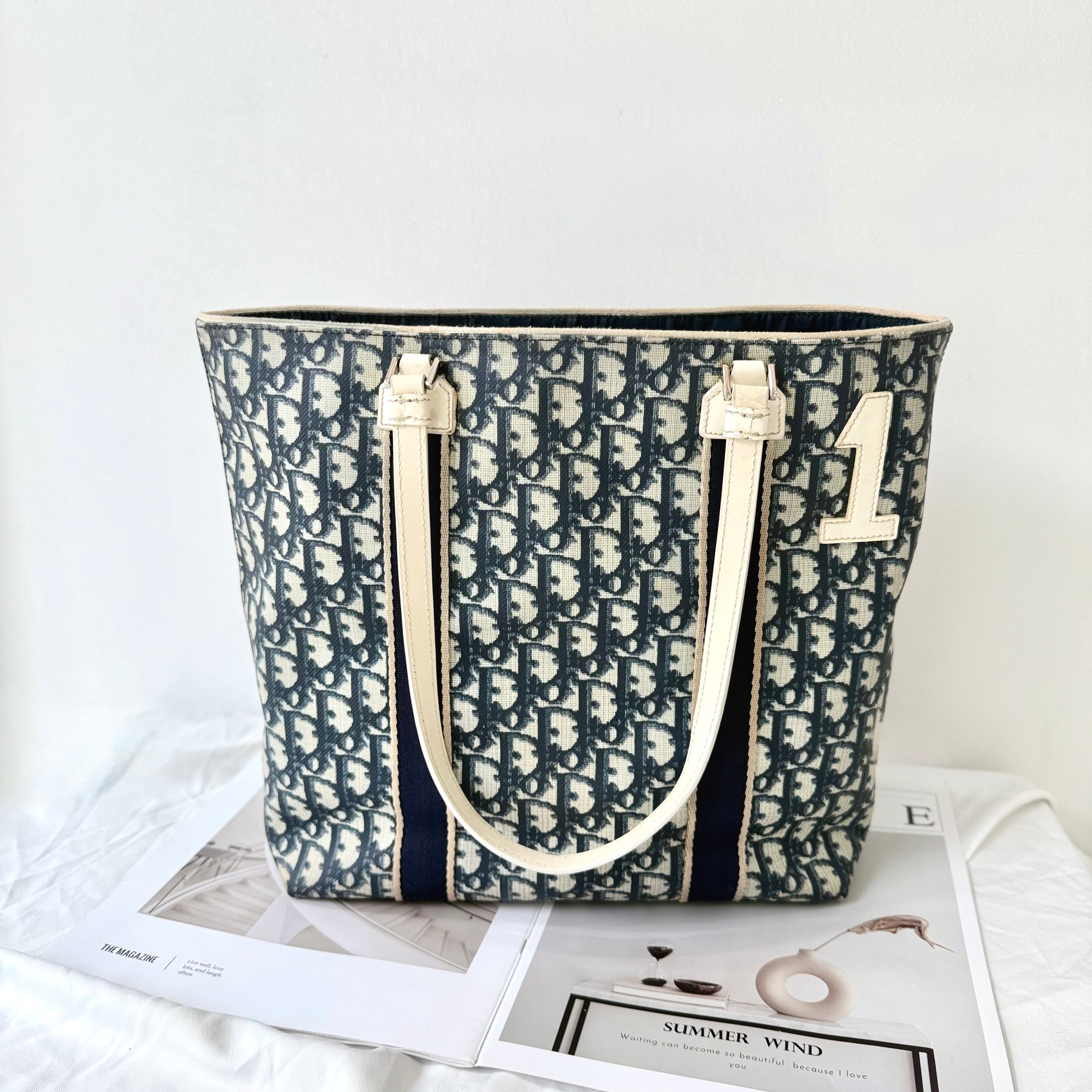 Christian Dior Monogram Trotter No. 1 Tote Bag Navy