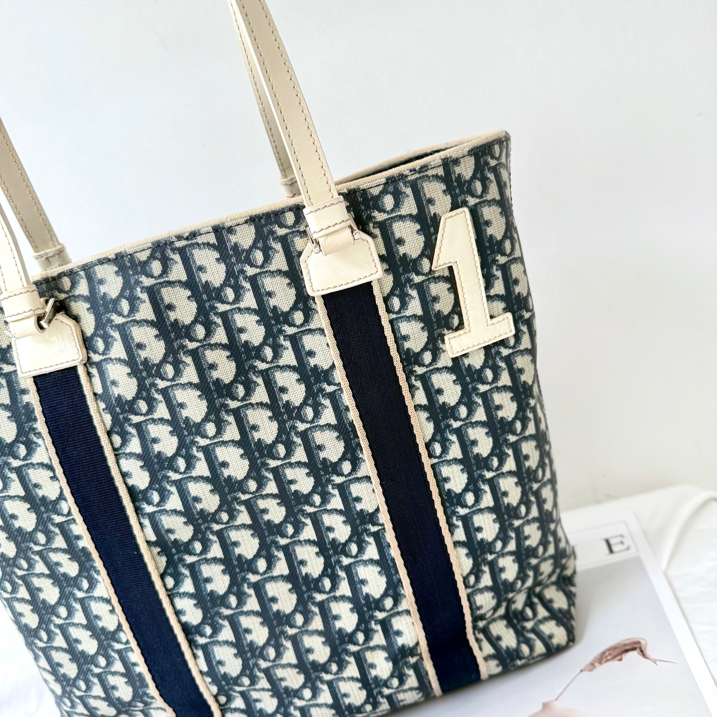 Christian Dior Monogram Trotter No. 1 Tote Bag Navy