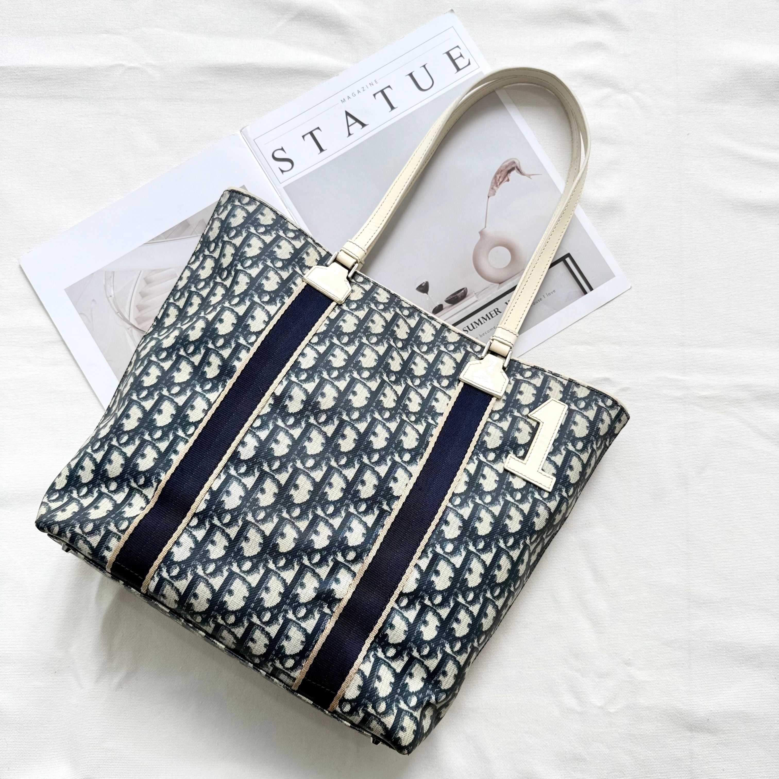Christian Dior Monogram Trotter No. 1 Tote Bag Navy