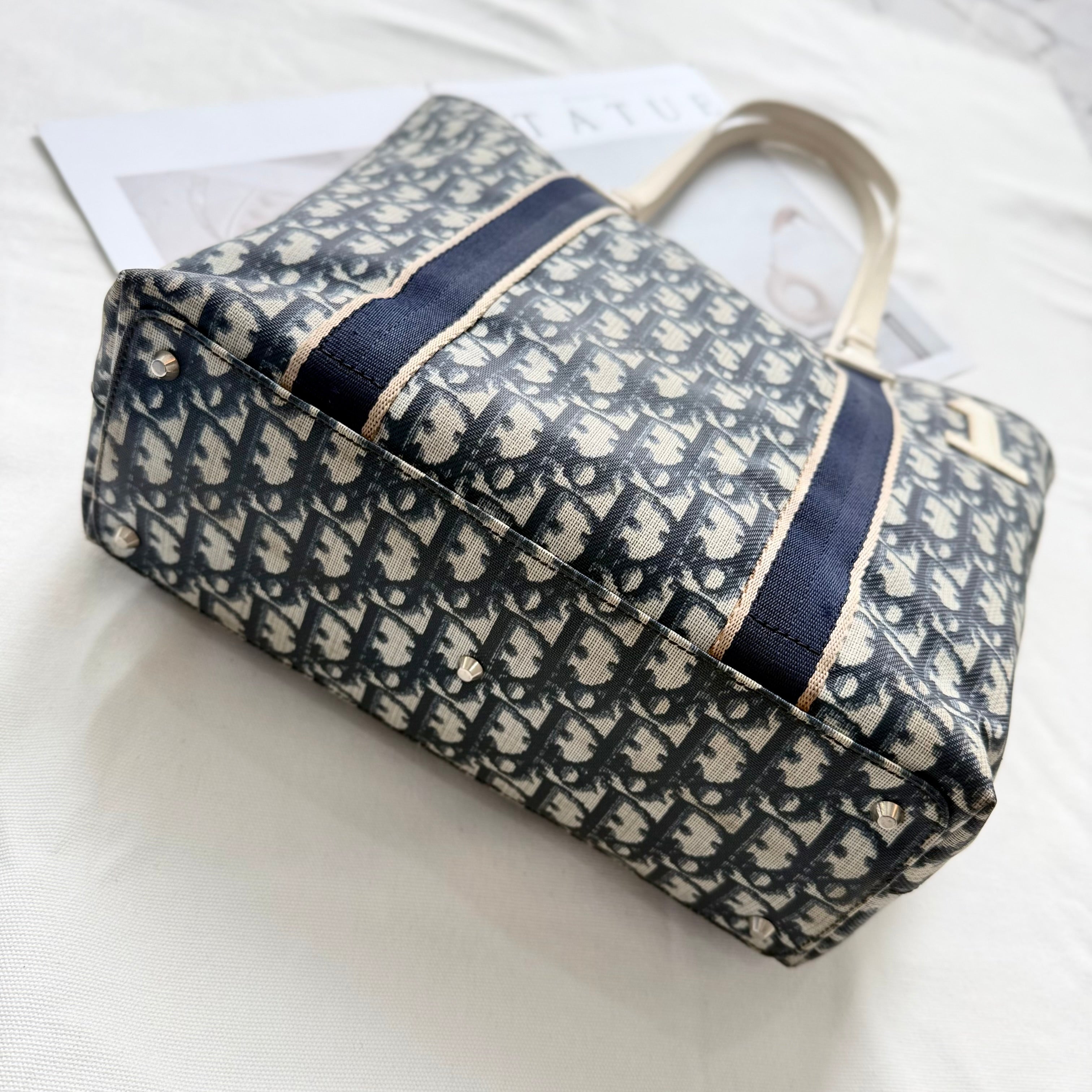 Christian Dior Monogram Trotter No. 1 Tote Bag Navy