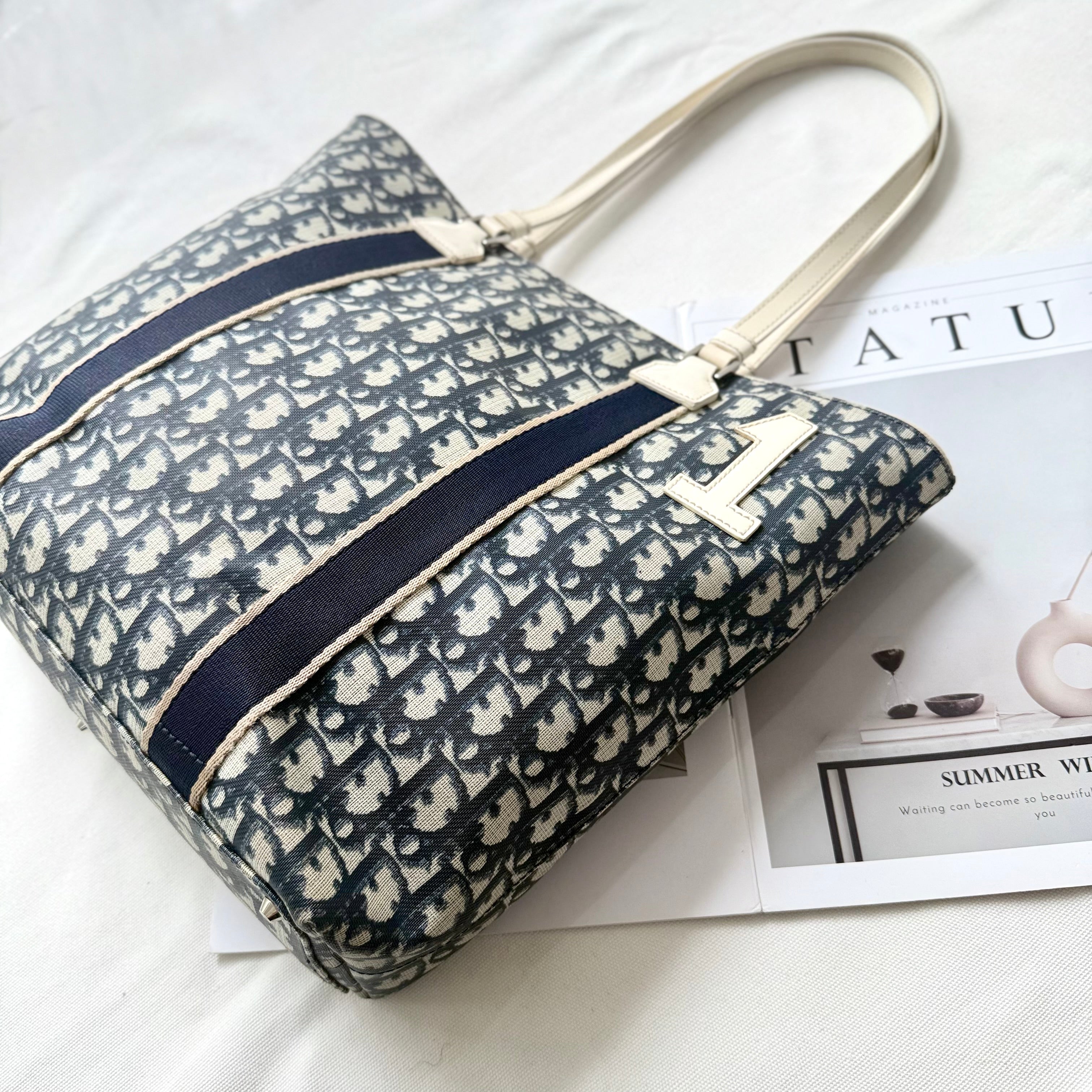 Christian Dior Monogram Trotter No. 1 Tote Bag Navy