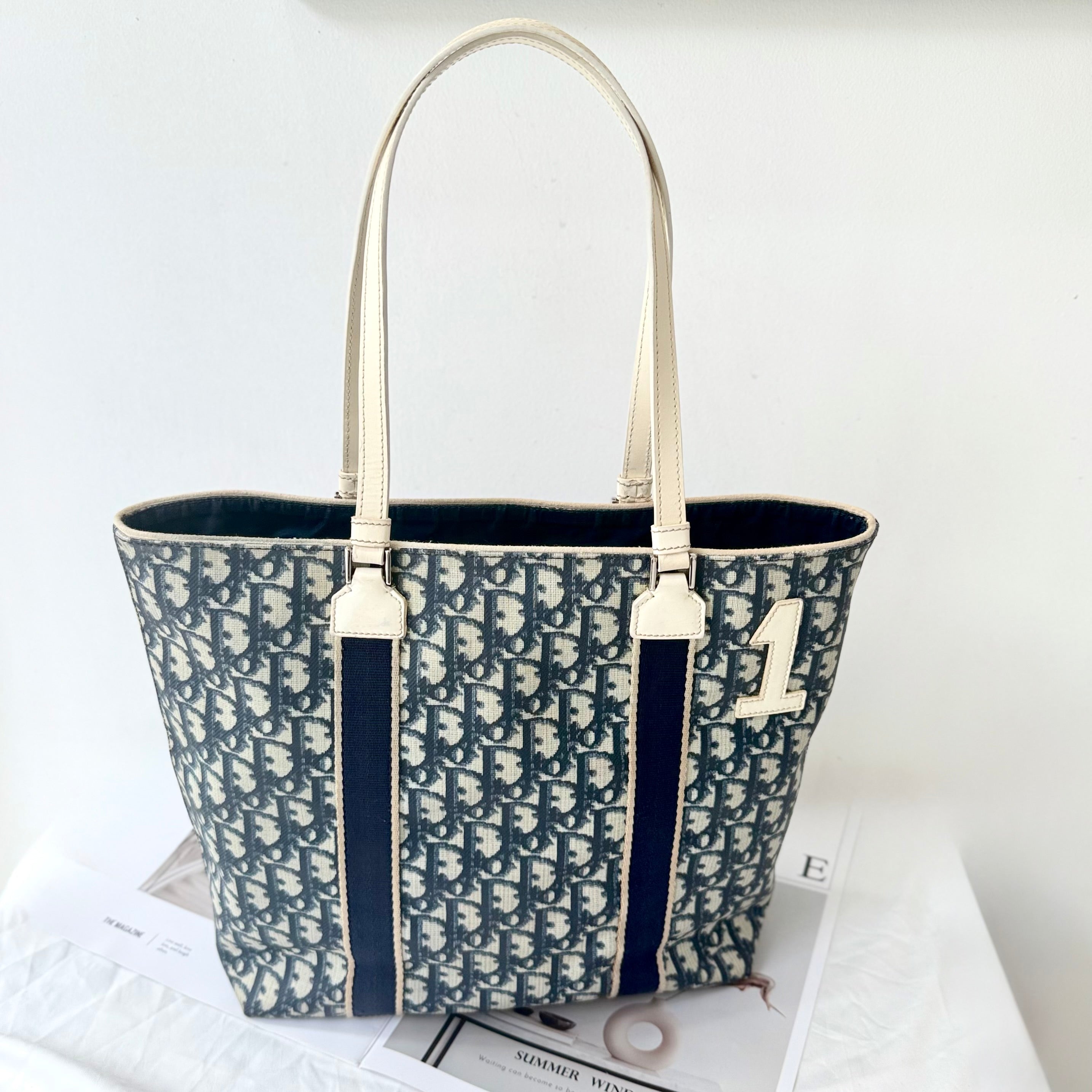 Christian Dior Monogram Trotter No. 1 Tote Bag Navy