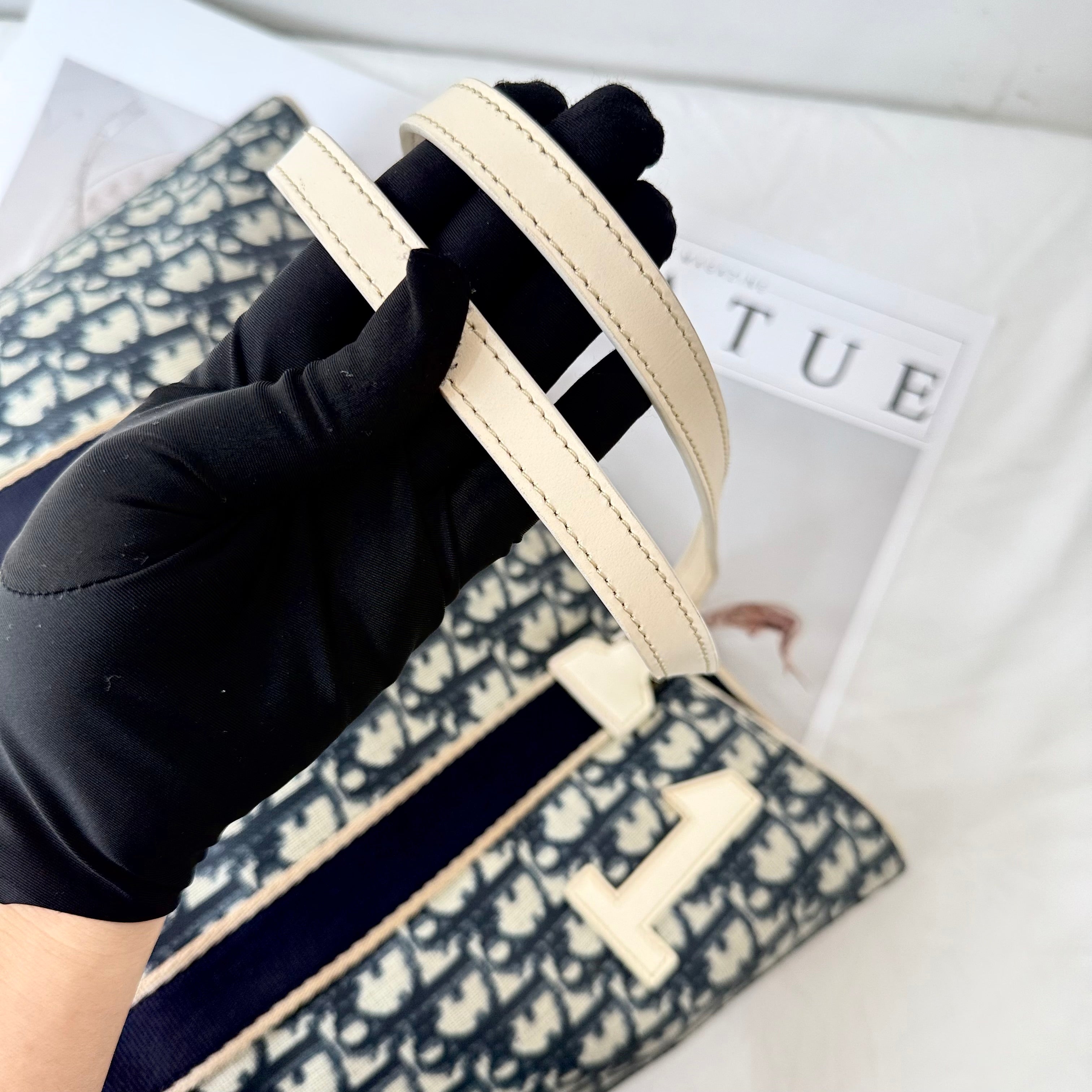 Christian Dior Monogram Trotter No. 1 Tote Bag Navy